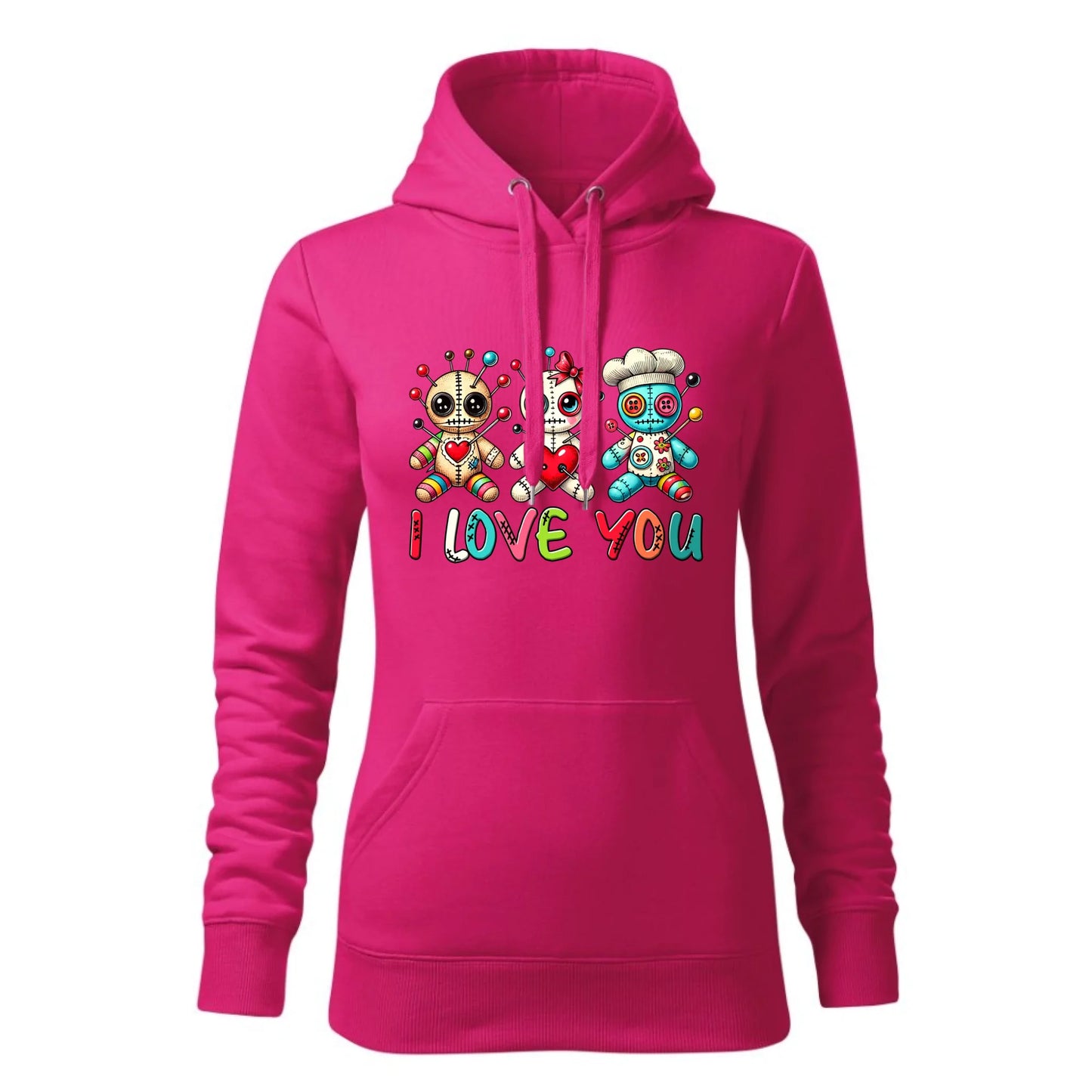 Damska bluza z kapturem różowa - hoodie - StoryCups.pl