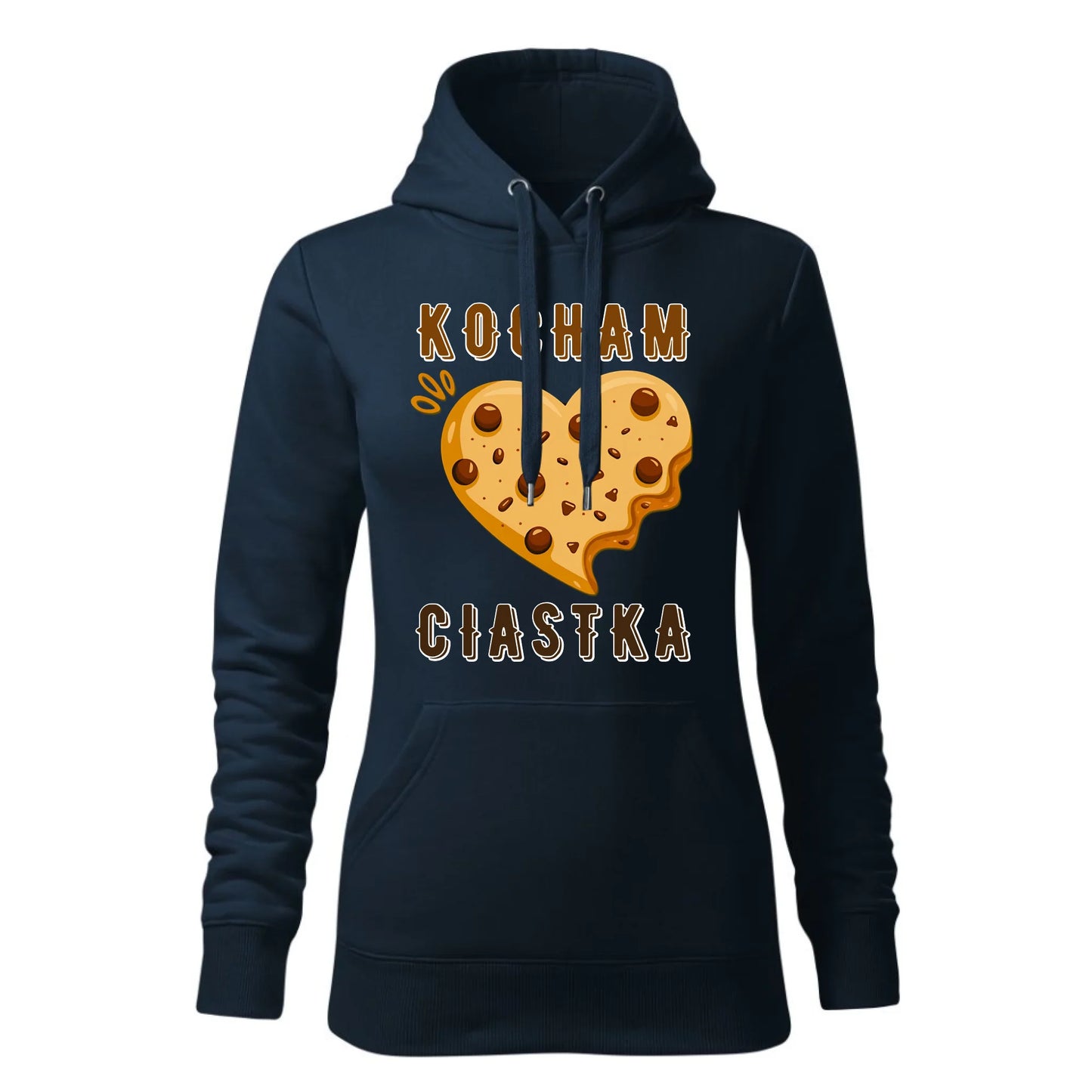 Damska bluza z kapturem granatowa - hoodie - StoryCups.pl