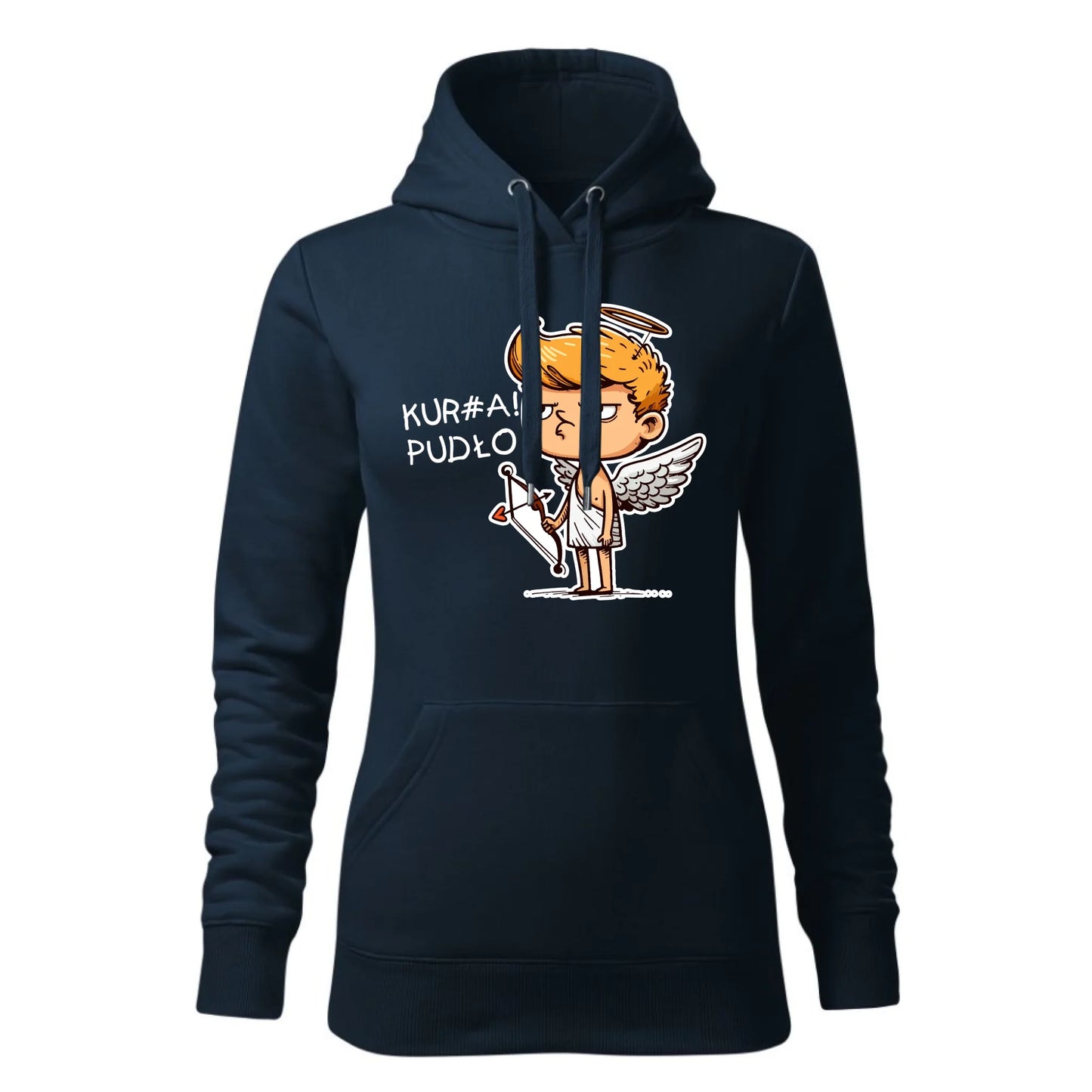 Damska bluza z kapturem granatowa - hoodie - StoryCups.pl