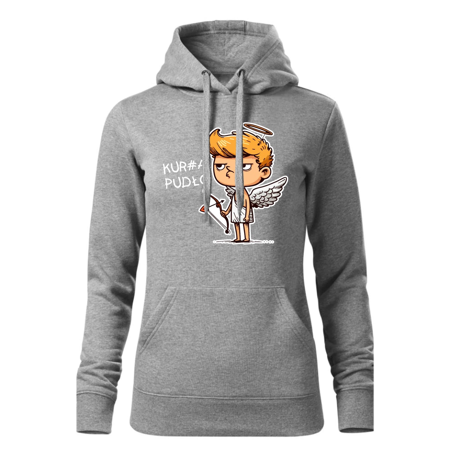 Damska bluza z kapturem szara - hoodie - StoryCups.pl