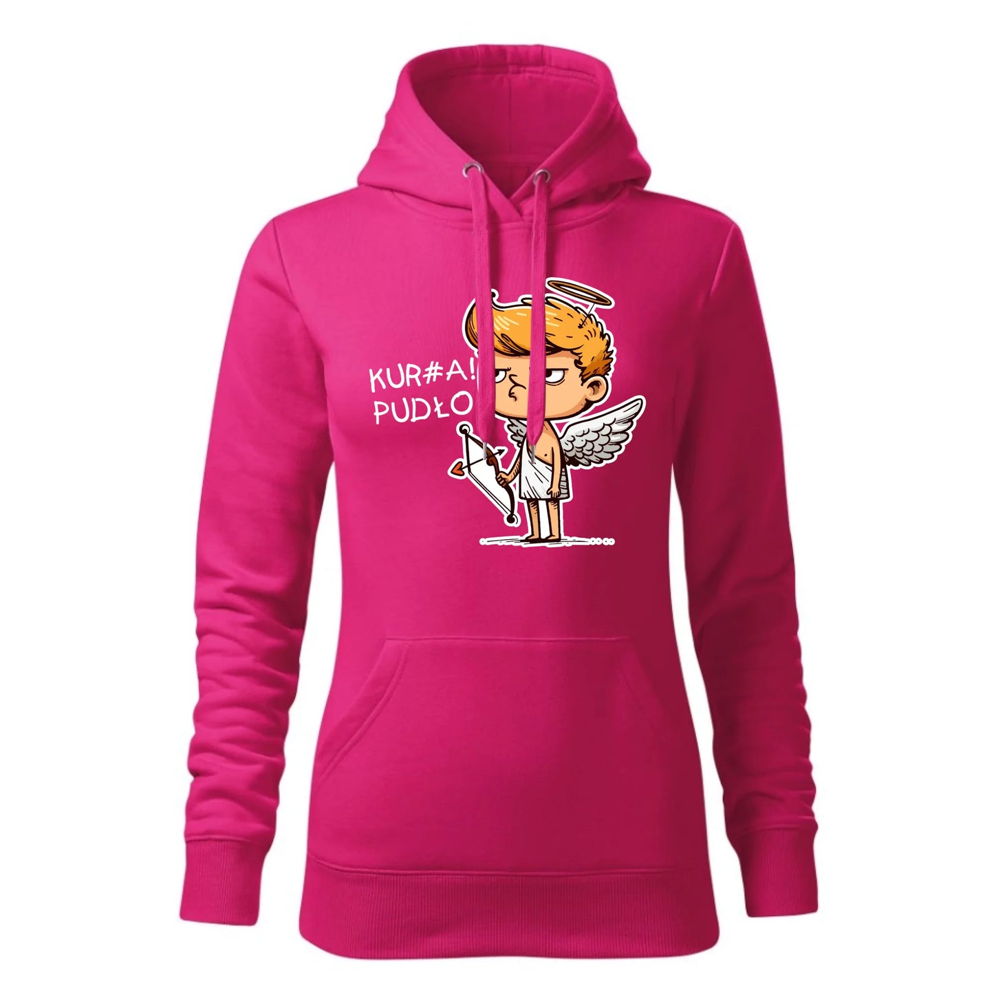 Damska bluza z kapturem różowa - hoodie - StoryCups.pl