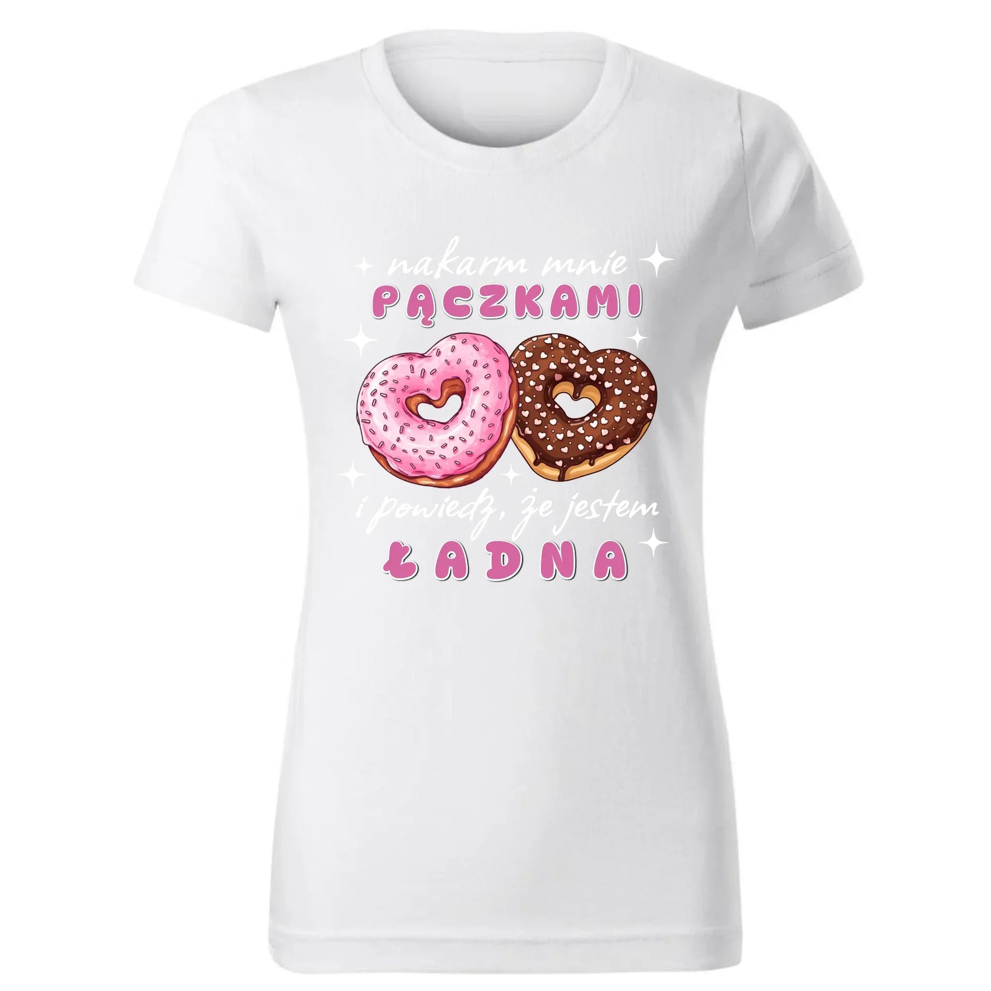 Nakarm mnie pączkami | Koszulka damska W59 - StoryCups.pl