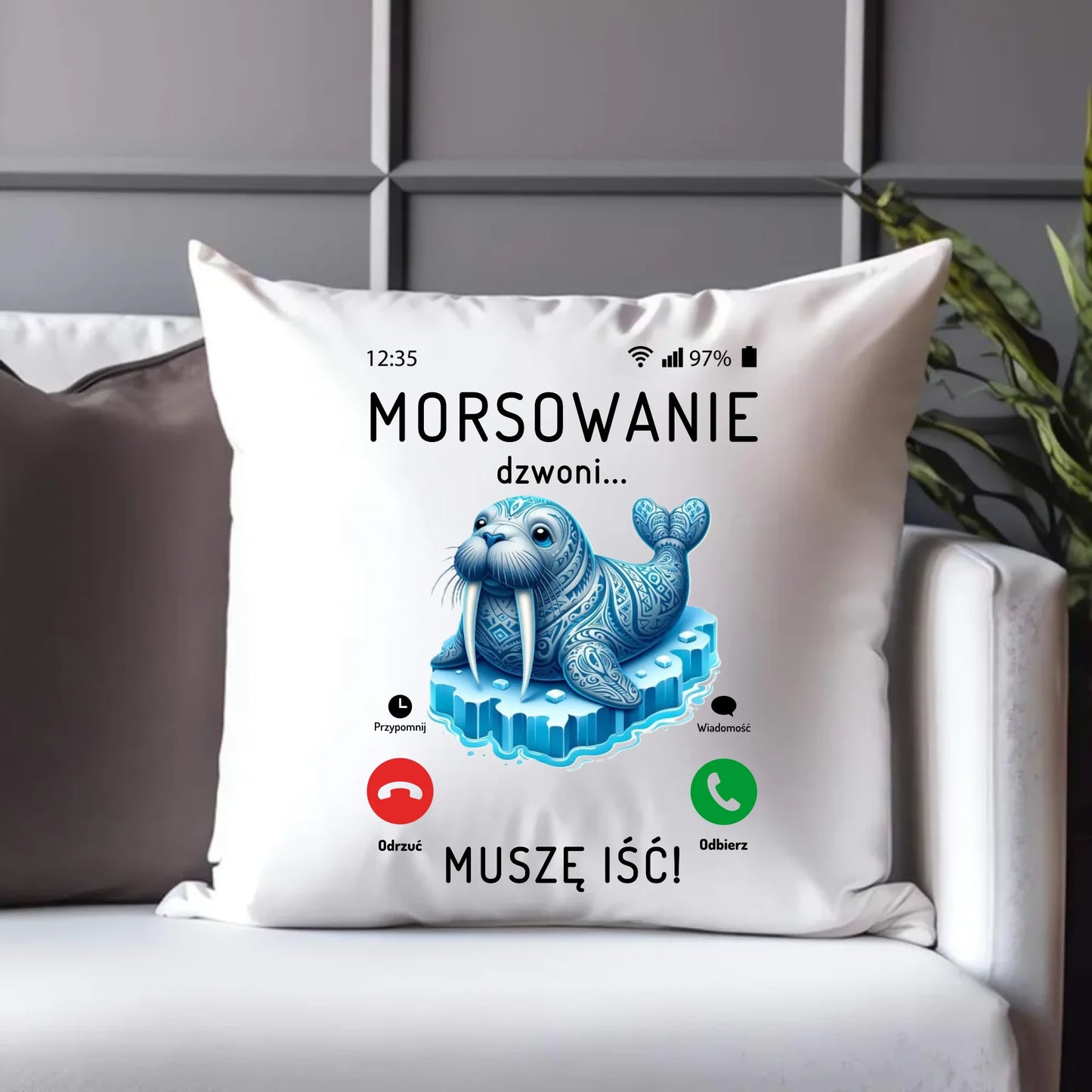 Poduszka na prezent dla morsa, morsowanie