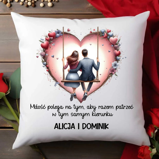 Personalizowana poduszka dla par – idealny prezent na Walentynki lub Święta 40x40