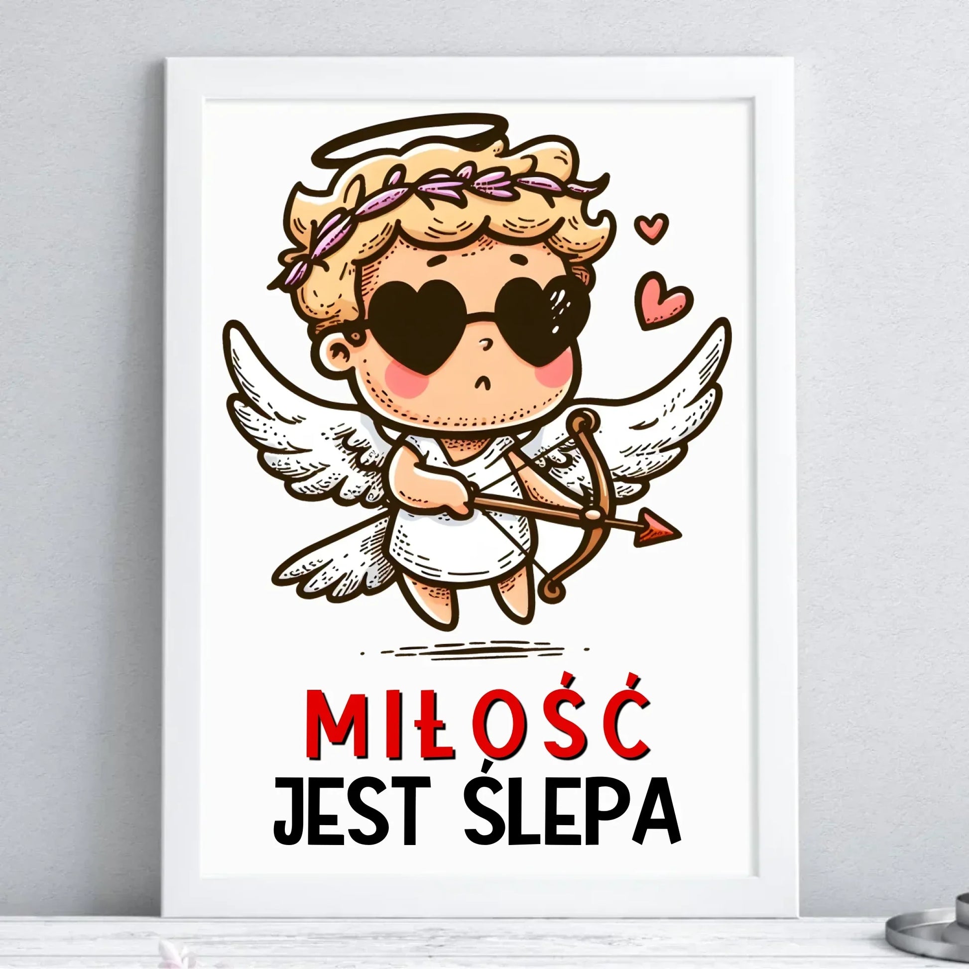 Miłość jest ślepa | Plakat w ramie W48 - StoryCups.pl