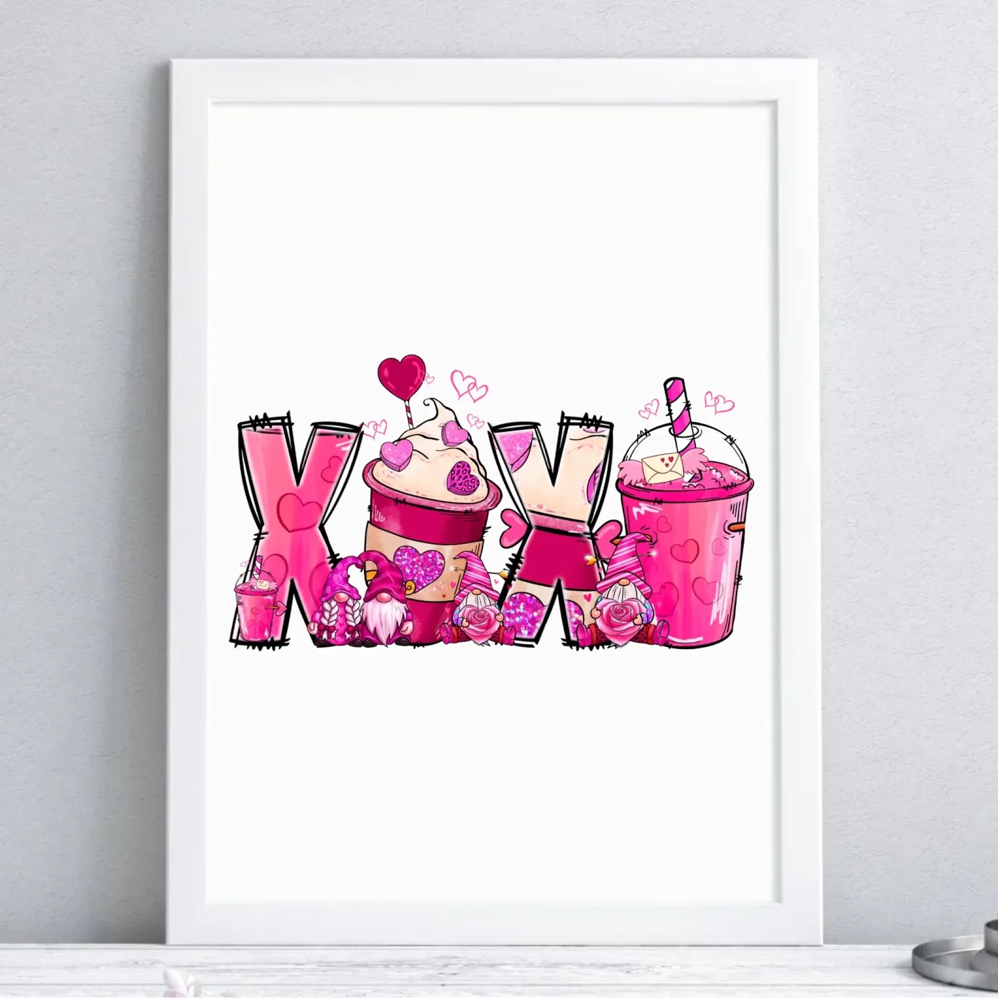 XOXO | Plakat w ramie W50 - StoryCups.pl