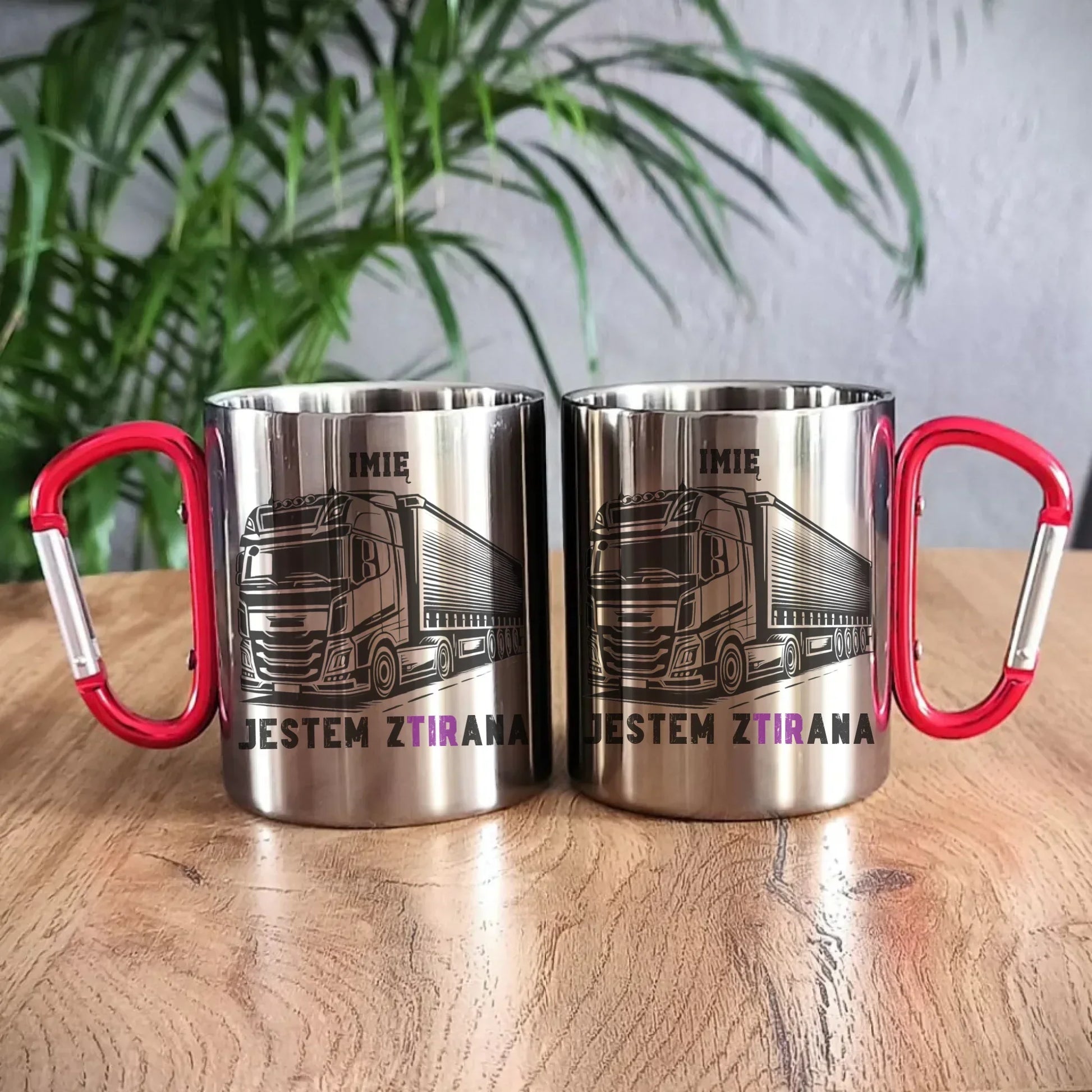 Jestem zTIRana | Metalowy kubek dla kierowcy tira ZKT02 - StoryCups.pl