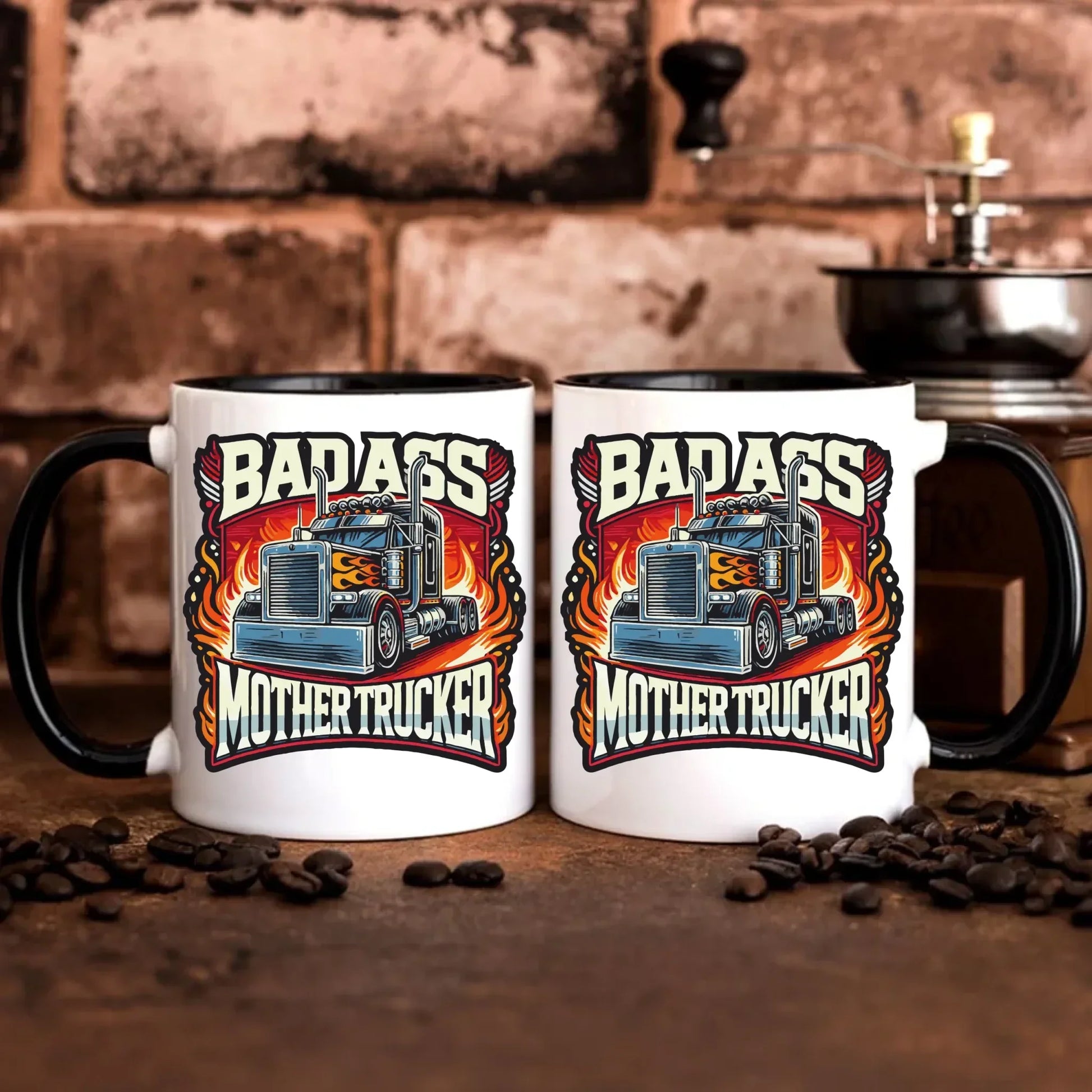 Badass Mother Trucker | Kubek dla kierowcy tira ZKT04 - StoryCups.pl