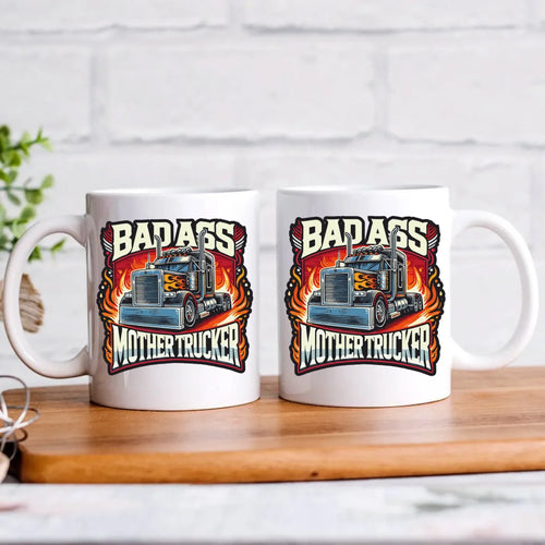 Badass Mother Trucker | Kubek dla kierowcy tira ZKT04 - StoryCups.pl