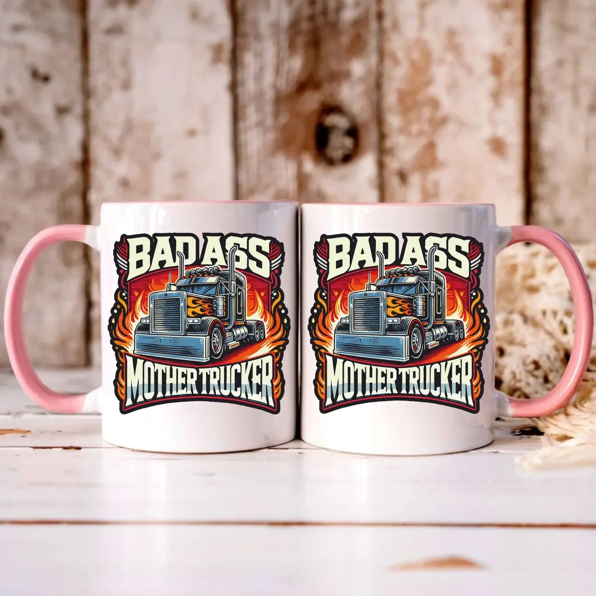 Badass Mother Trucker | Kubek dla kierowcy tira ZKT04 - StoryCups.pl
