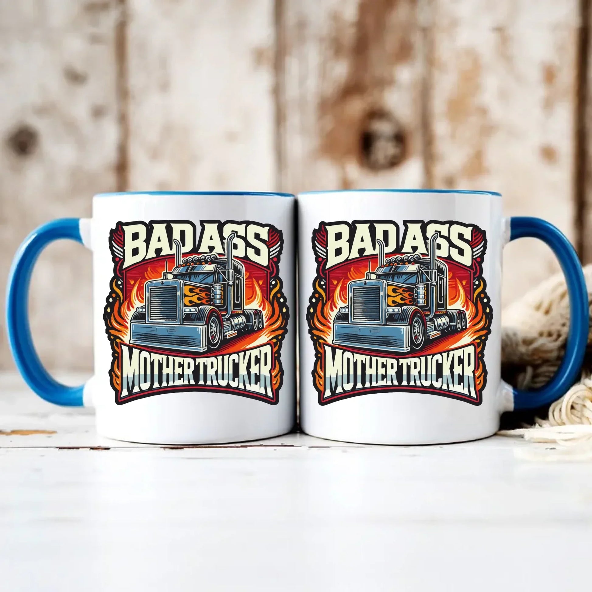 Badass Mother Trucker | Kubek dla kierowcy tira ZKT04 - StoryCups.pl