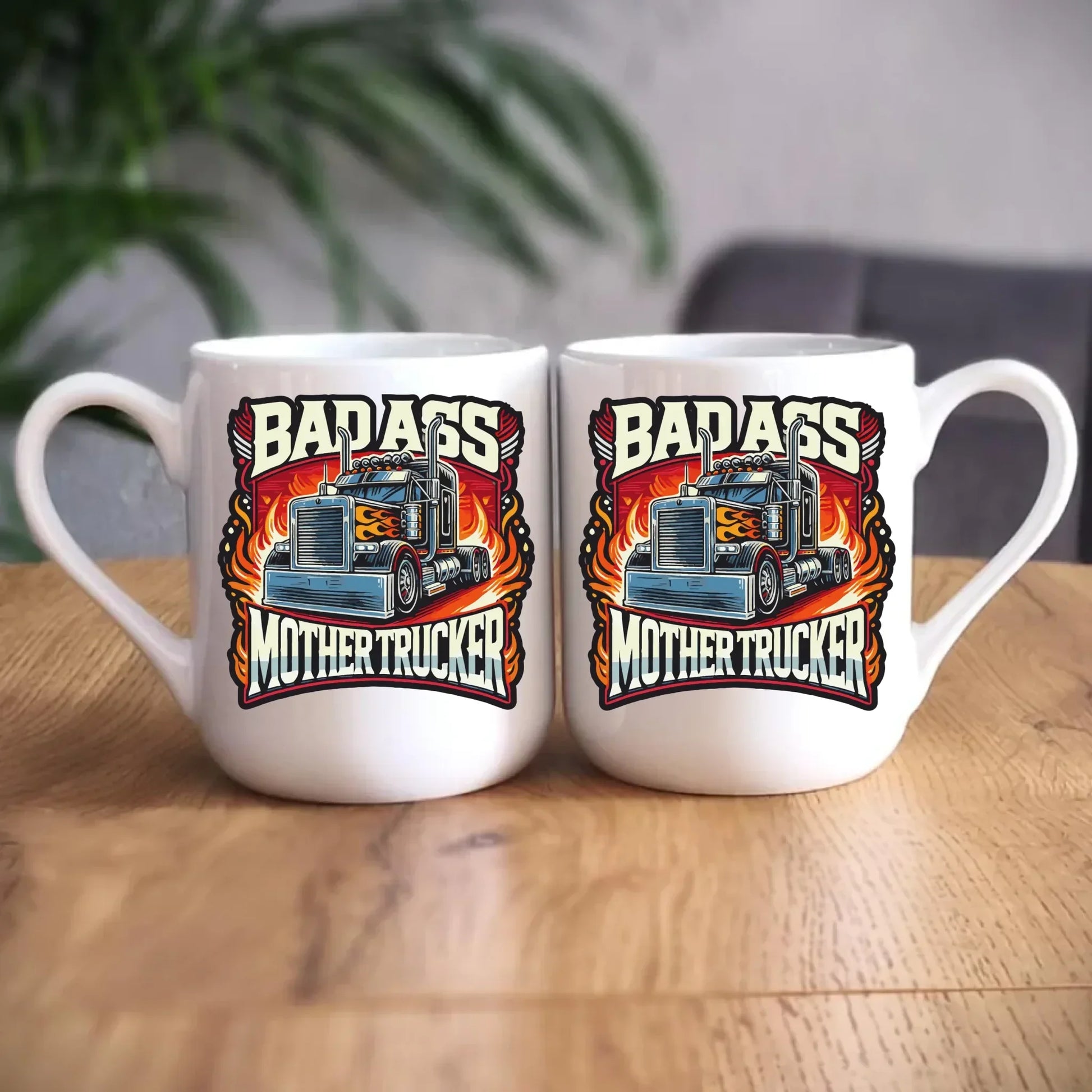 Badass Mother Trucker | Kubek dla kierowcy tira ZKT04 - StoryCups.pl