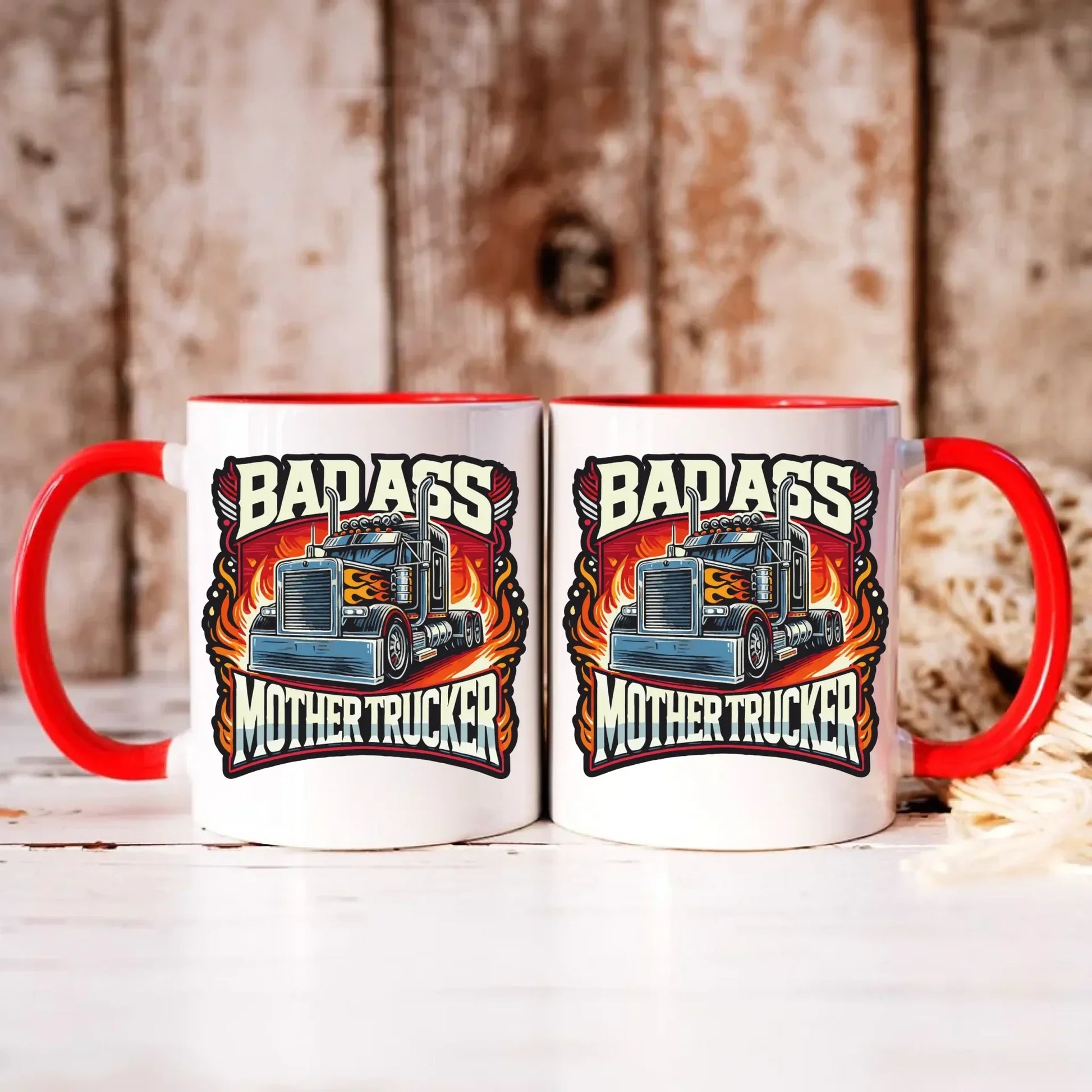Badass Mother Trucker | Kubek dla kierowcy tira ZKT04 - StoryCups.pl