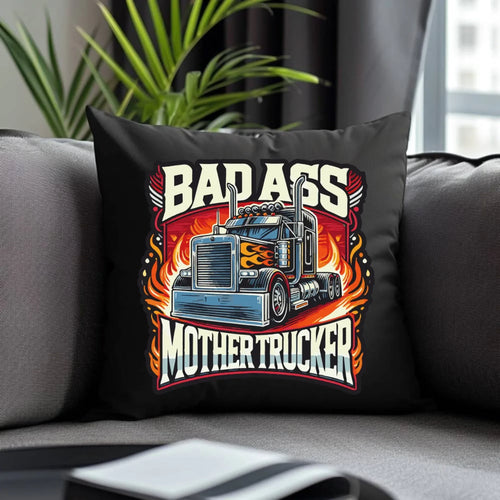 Badass Mother Trucker | Poduszka dekoracyjna dla kierowcy tira ZKT04 - StoryCups.pl