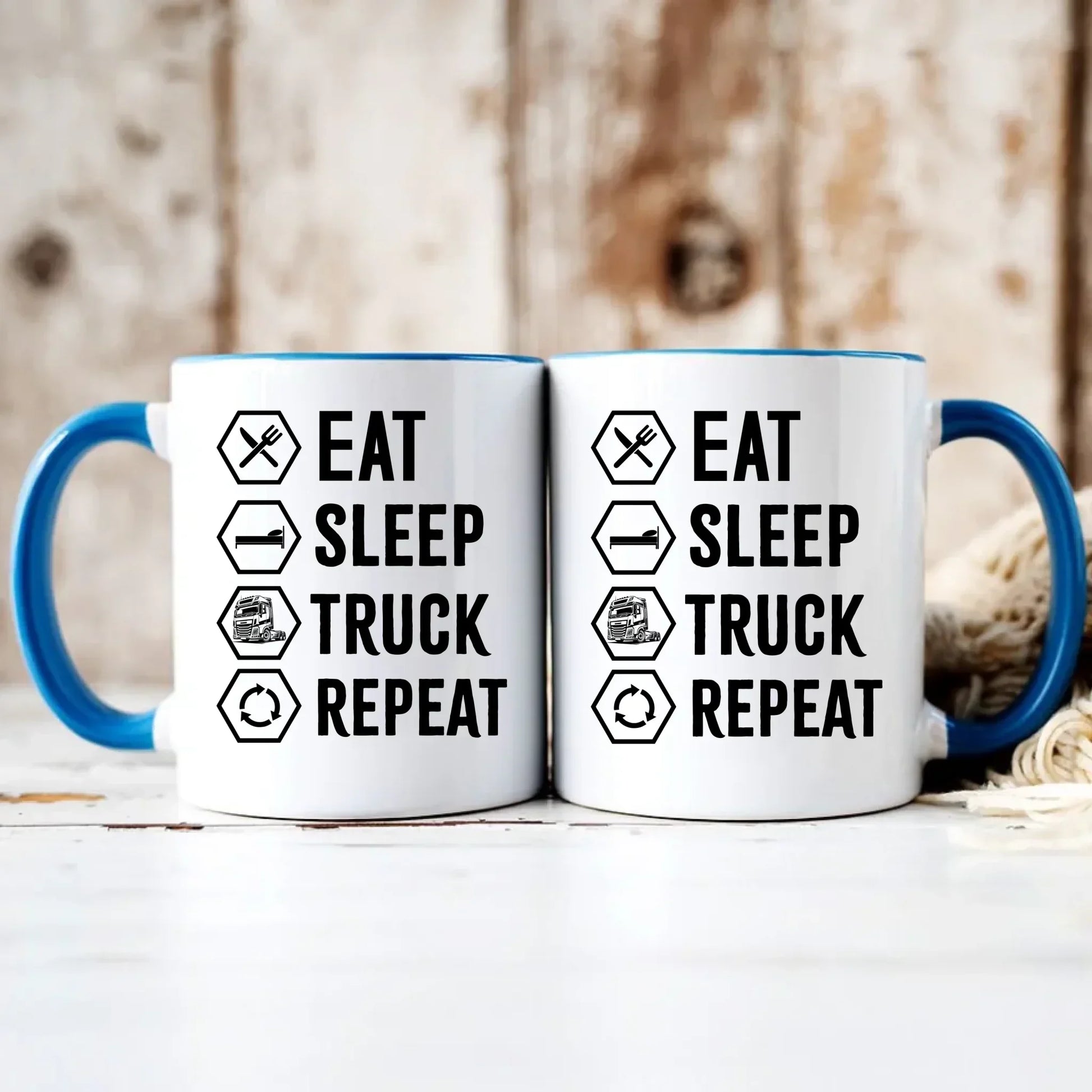 Eat Sleep Truck Repeat | Kubek dla kierowcy tira ZKT05 - StoryCups.pl