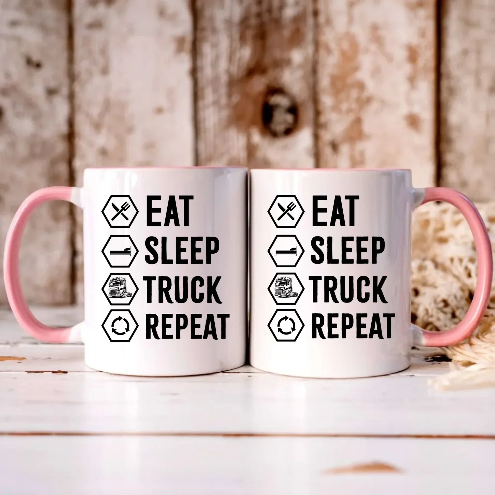 Eat Sleep Truck Repeat | Kubek dla kierowcy tira ZKT05 - StoryCups.pl