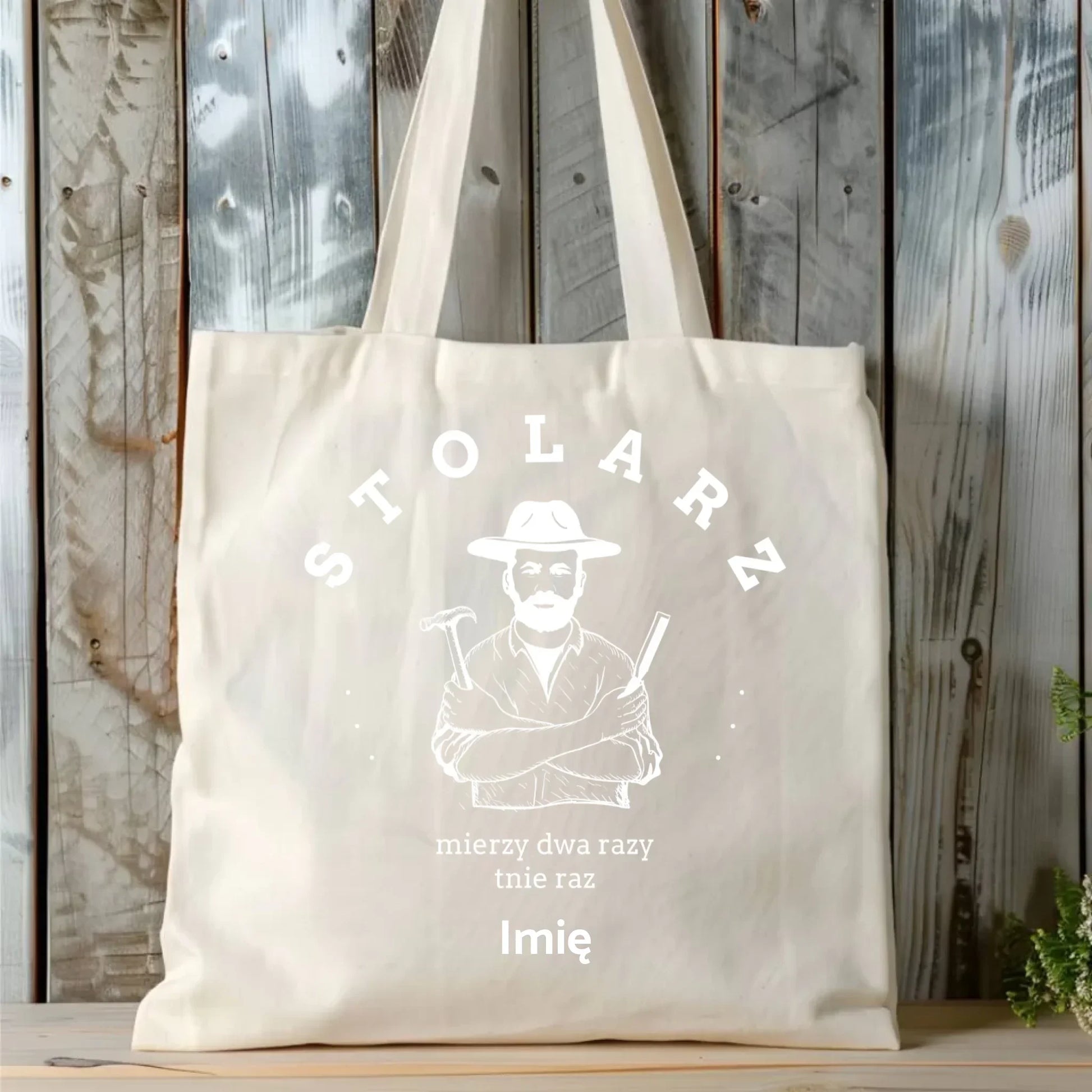 Stolarz mierzy dwa razy tnie raz | Torba dla stolarza ZS02 - StoryCups.pl