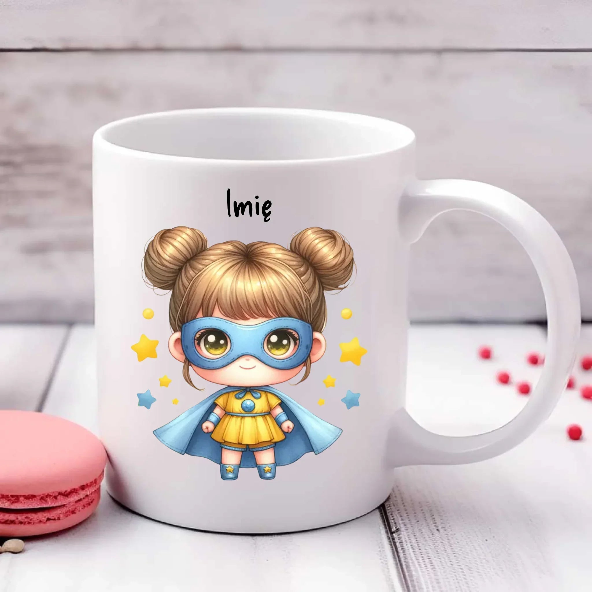Superbohaterka | Kubek z imieniem dla dziewczynki DD04 - StoryCups.pl