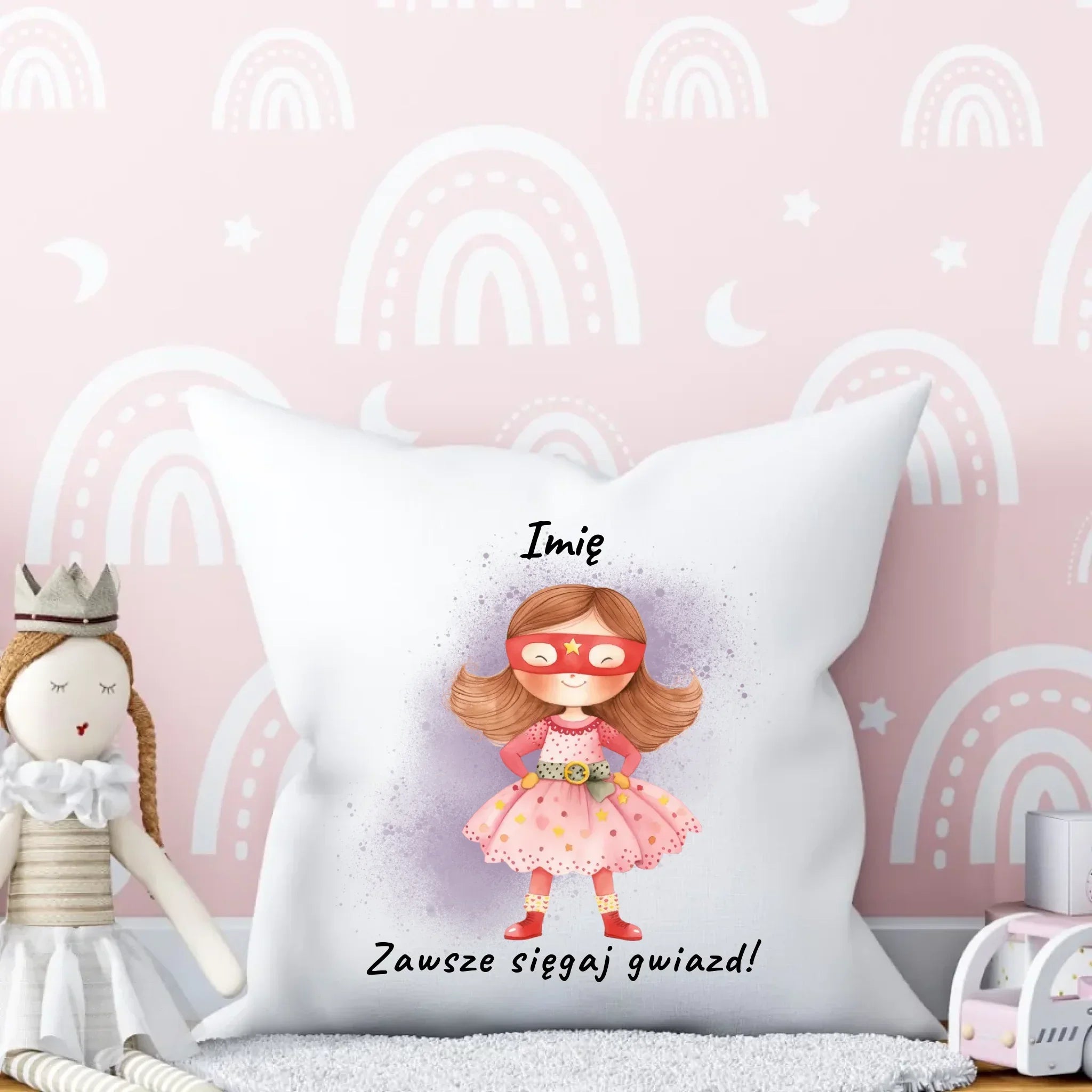 Zawsze sięgaj gwiazd | Poduszka dla dziewczynki DD07 - StoryCups.pl
