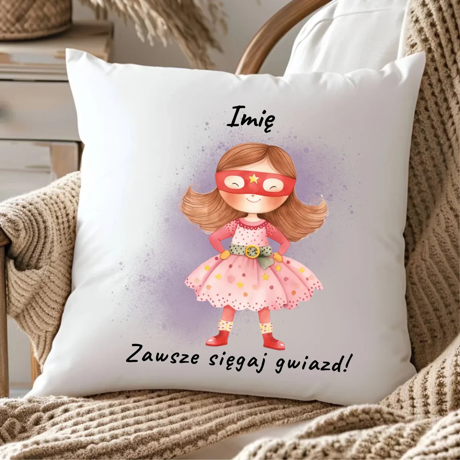 Zawsze sięgaj gwiazd | Poduszka dla dziewczynki DD07 - StoryCups.pl