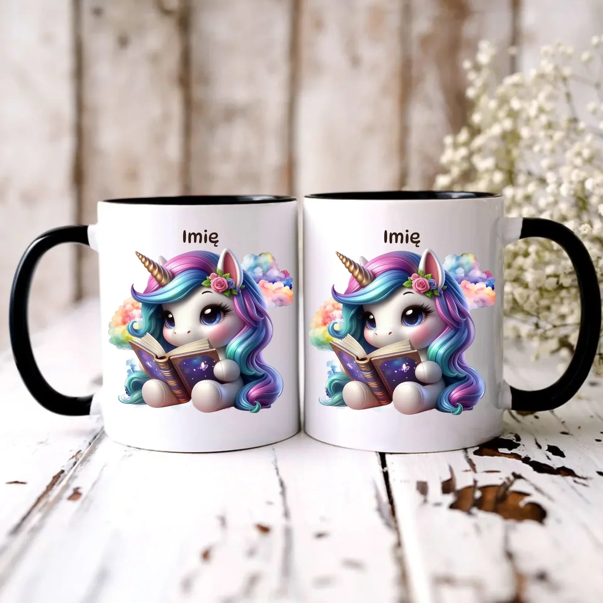 Jednorożec z książką | Kubek dla dziecka DD09 - StoryCups.pl