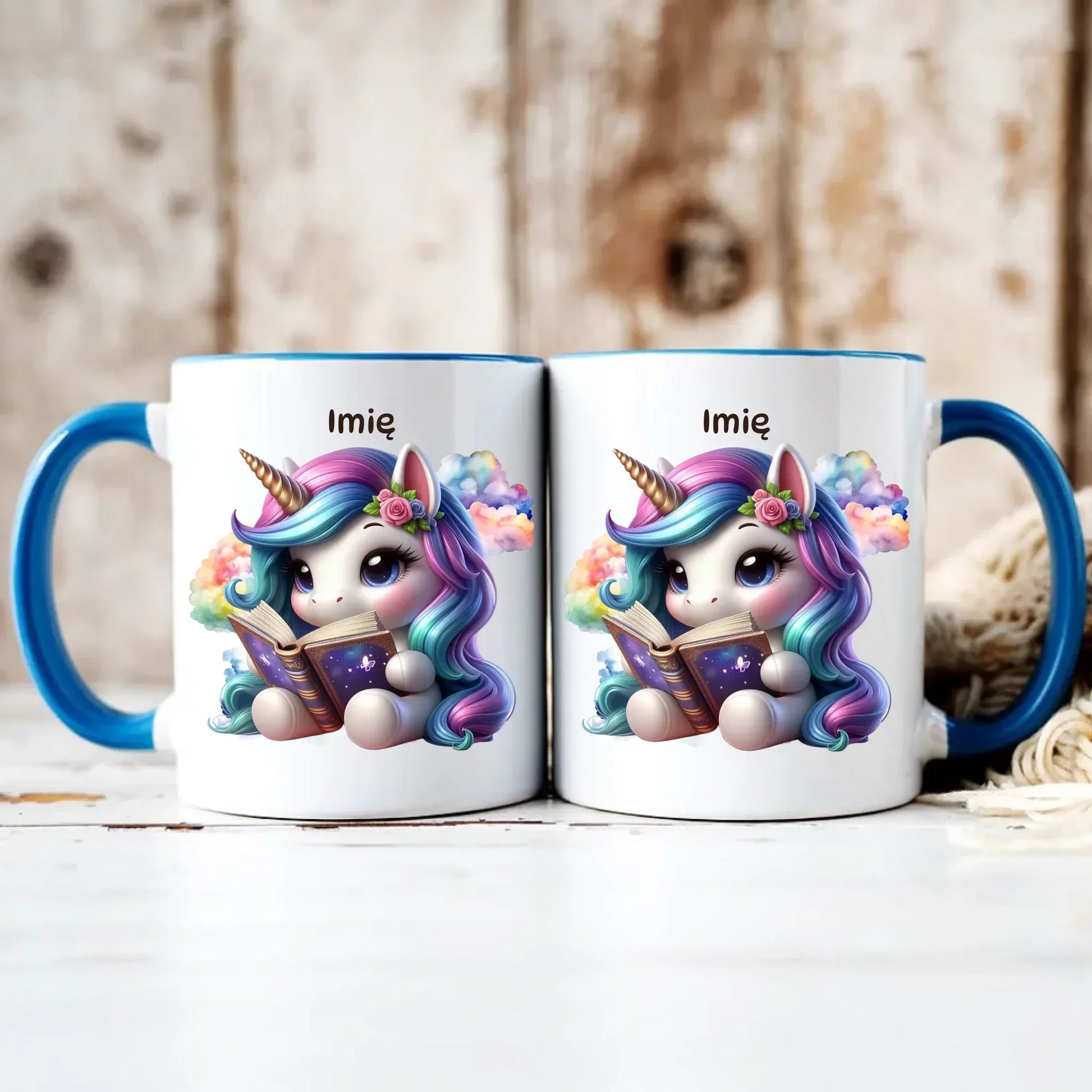 Jednorożec z książką | Kubek dla dziecka DD09 - StoryCups.pl