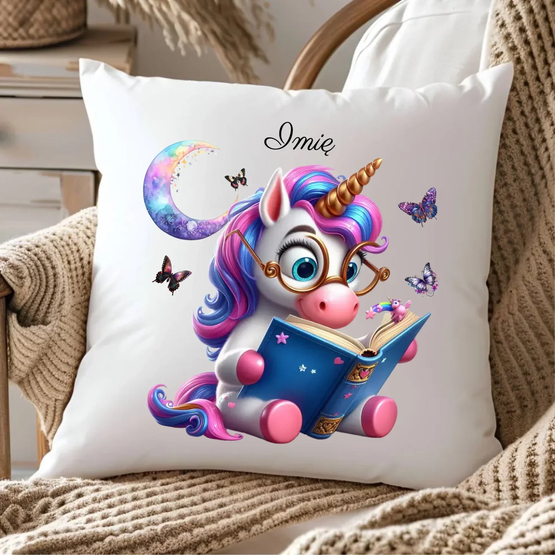 Księżycowy jednorożec | Poduszka dla dziecka DD11 - StoryCups.pl