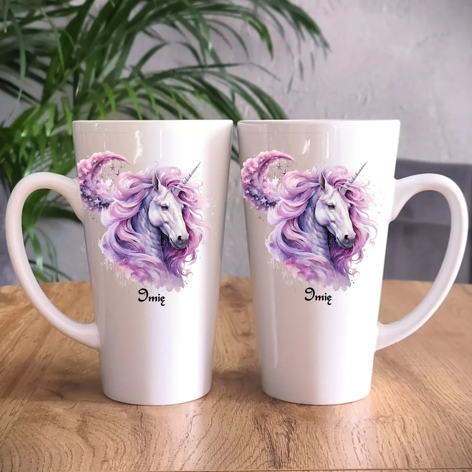 Różowy jednorożec | Personalizowany kubek DD15 - StoryCups.pl