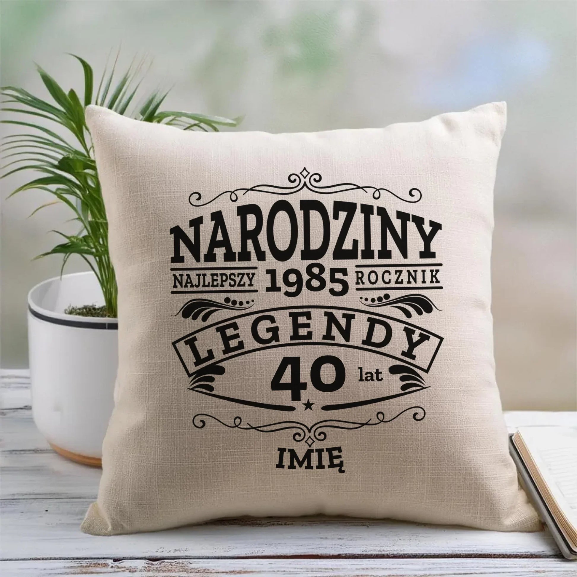 Narodziny Legendy imię | Personalizowana poduszka na urodziny U01 - StoryCups.pl