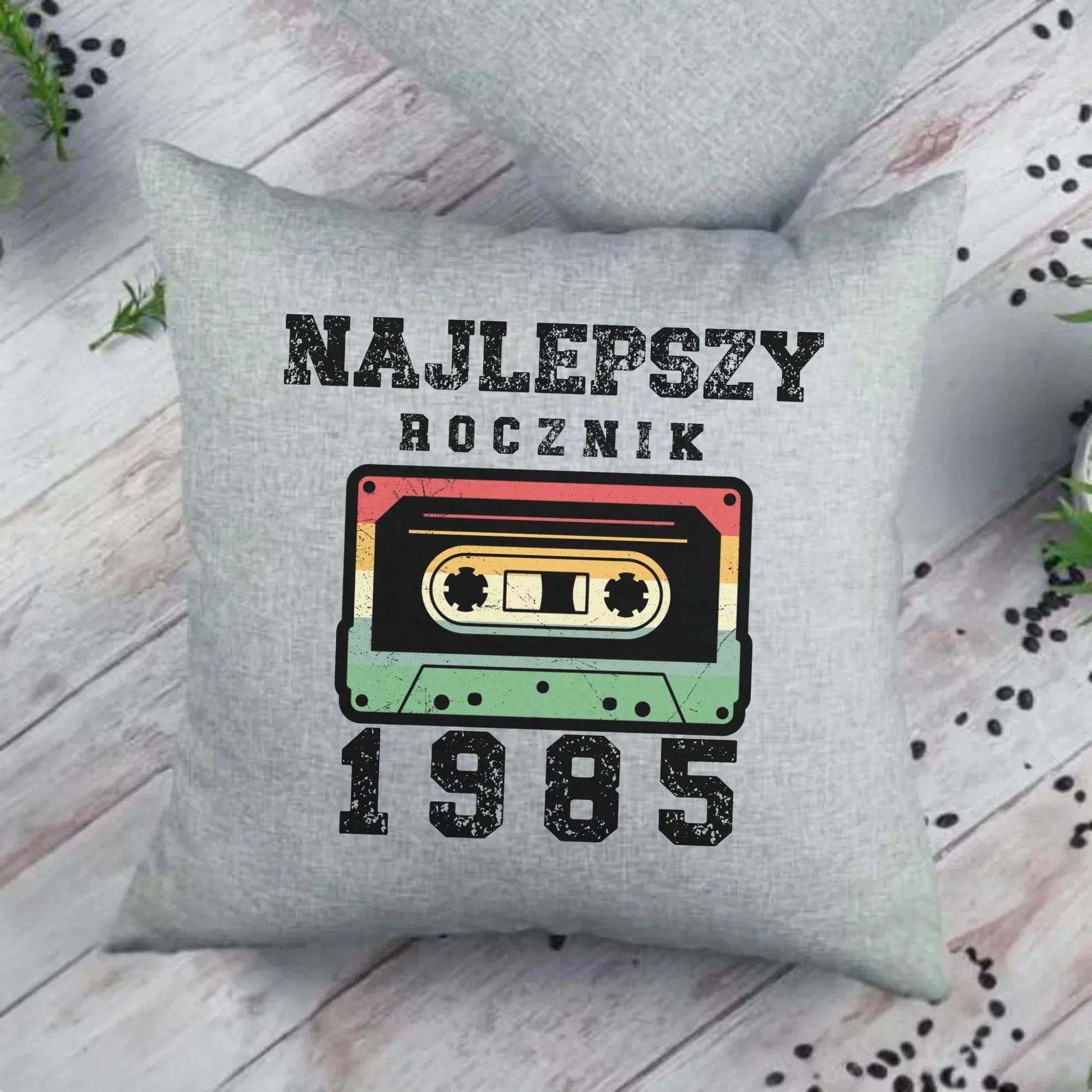 Najlepszy rocznik | Personalizowana poduszka na urodziny U02 - StoryCups.pl