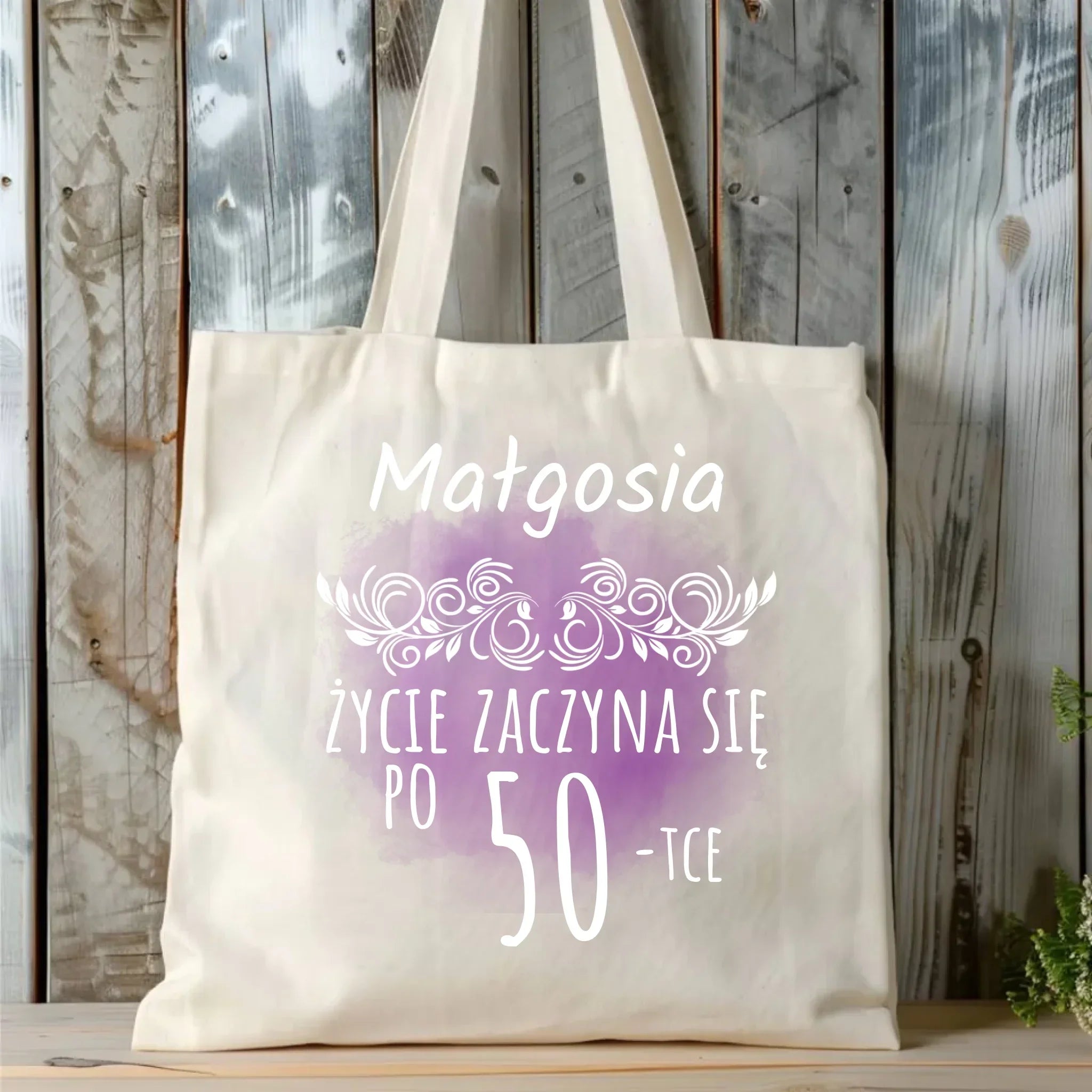 Życie zaczyna się po WIEK | Personalizowana torba na urodziny U03 - StoryCups.pl