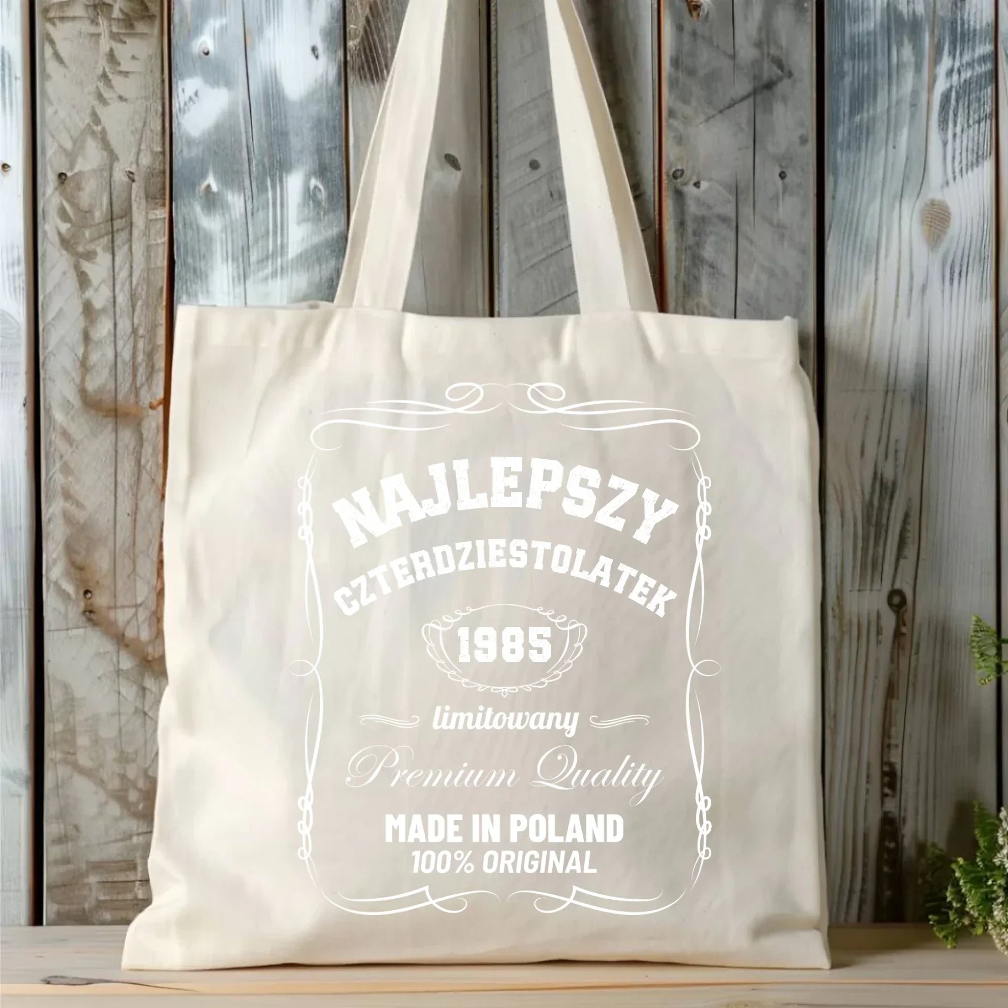 Najlepszy czterdziestolatek | Personalizowana torba na 40 urodziny U04 - StoryCups.pl