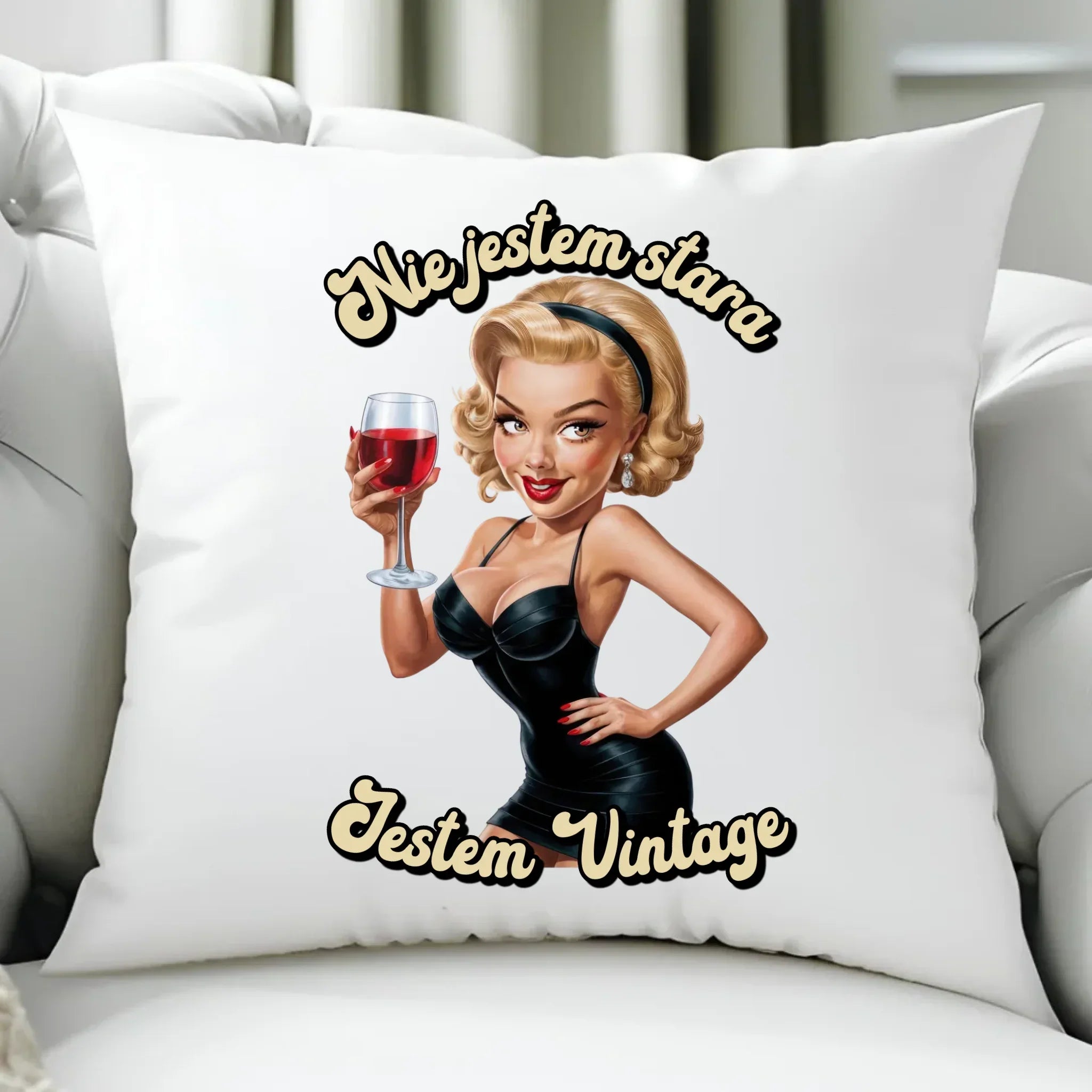 Nie jestem stara jestem vintage | Poduszka na urodziny U05 - StoryCups.pl
