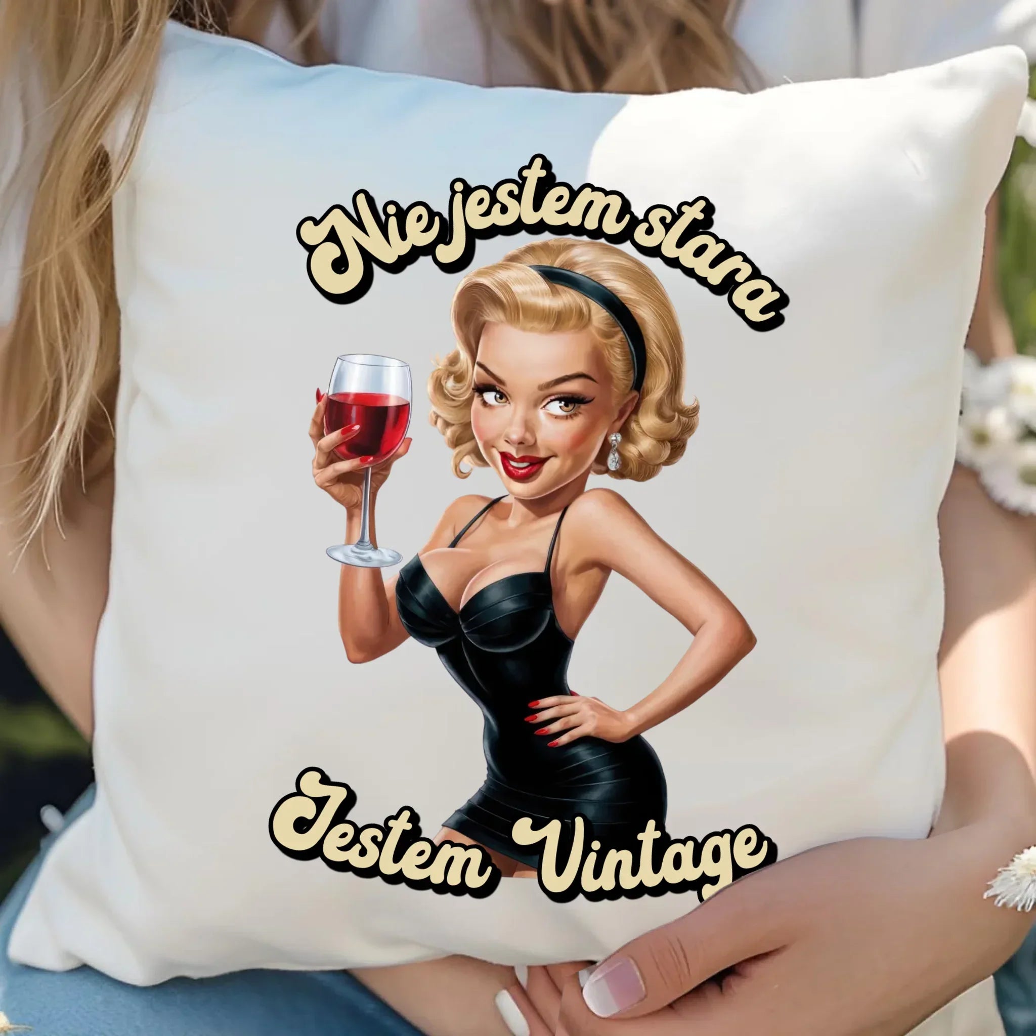 Nie jestem stara jestem vintage | Poduszka na urodziny U05 - StoryCups.pl