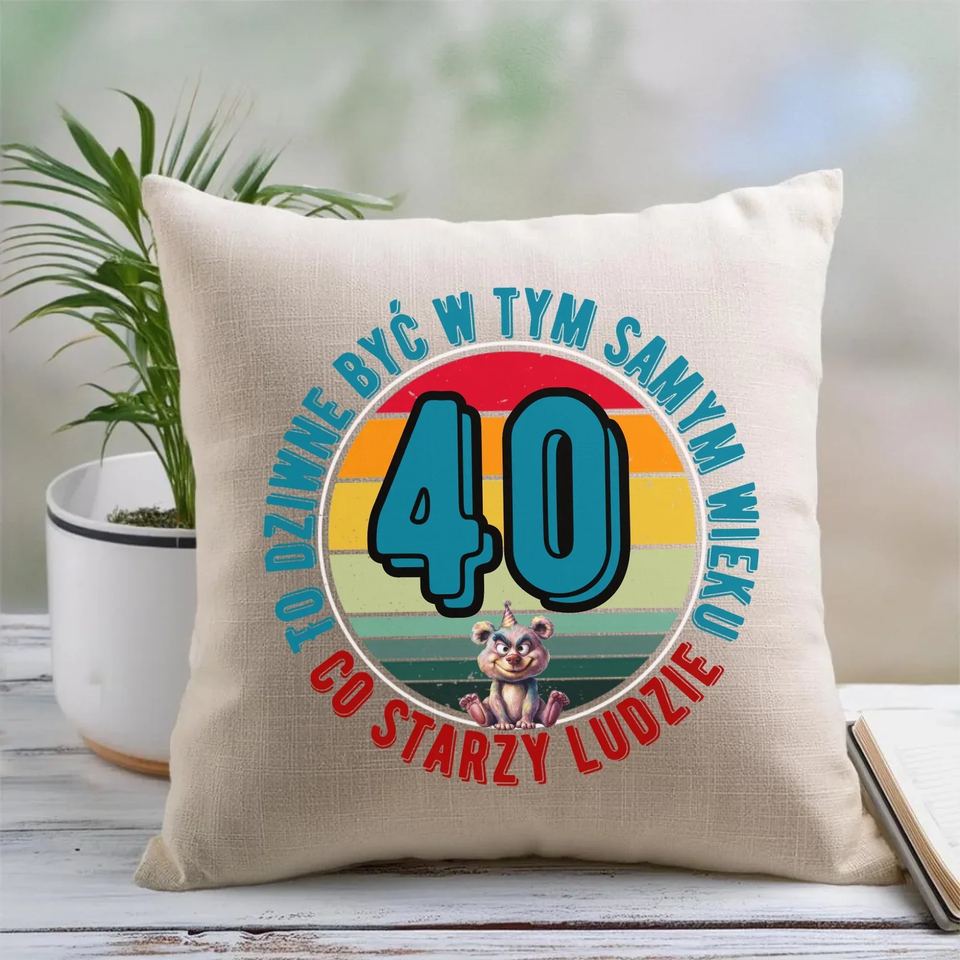 To dziwne (wiek) | Personalizowana poduszka prezent na urodziny U08 - StoryCups.pl