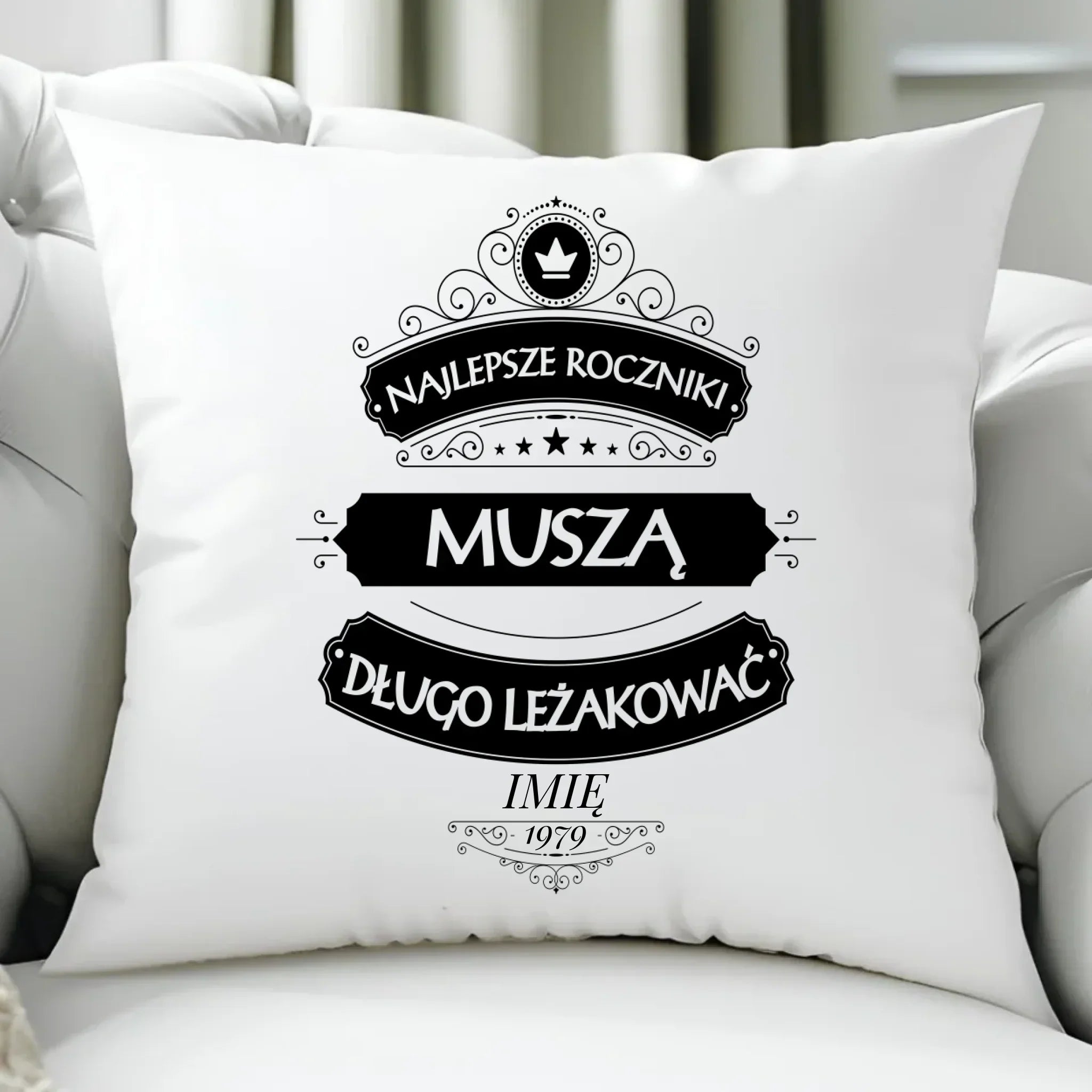 Najlepsze roczniki | Personalizowana poduszka prezent na urodziny U09 - StoryCups.pl