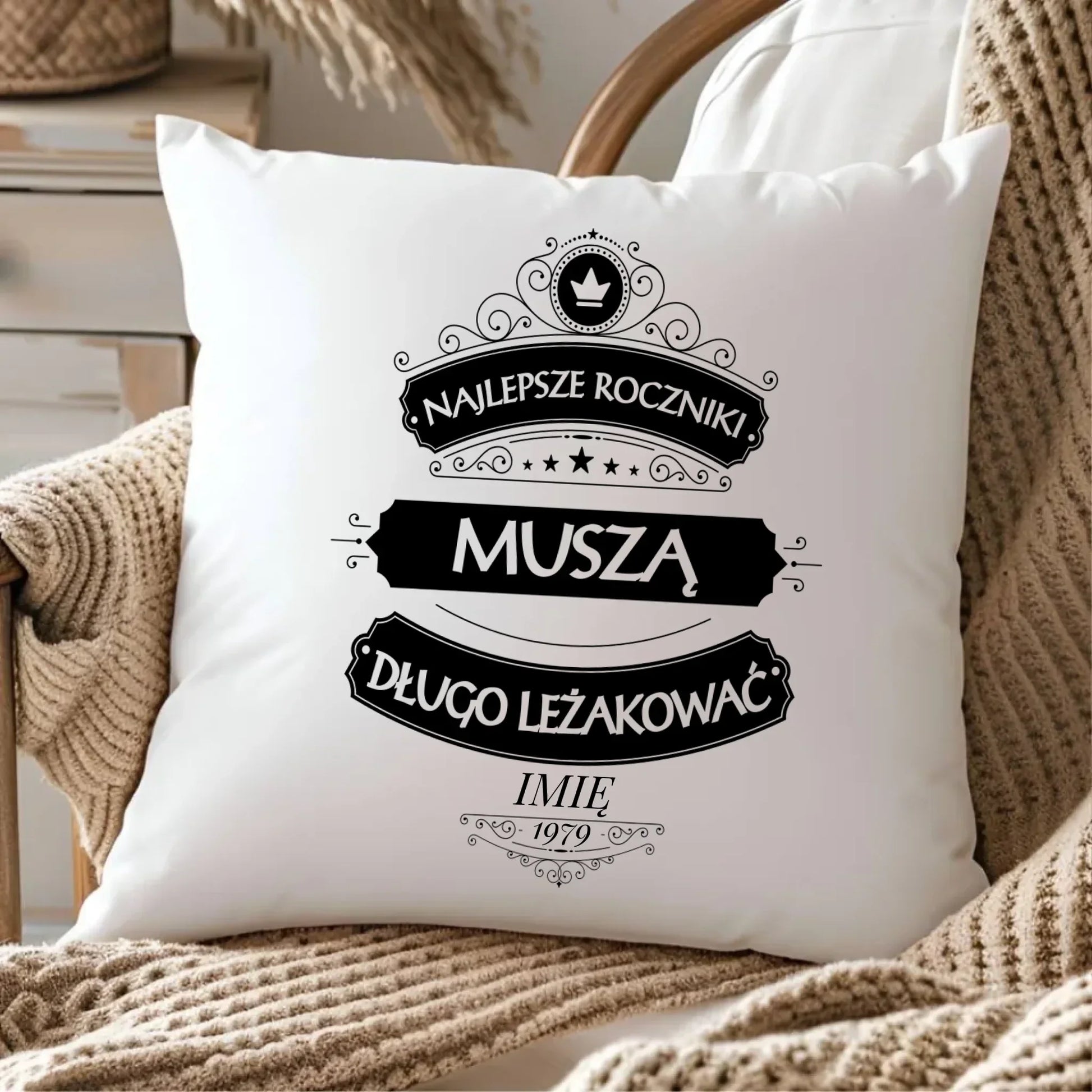 Najlepsze roczniki | Personalizowana poduszka prezent na urodziny U09 - StoryCups.pl