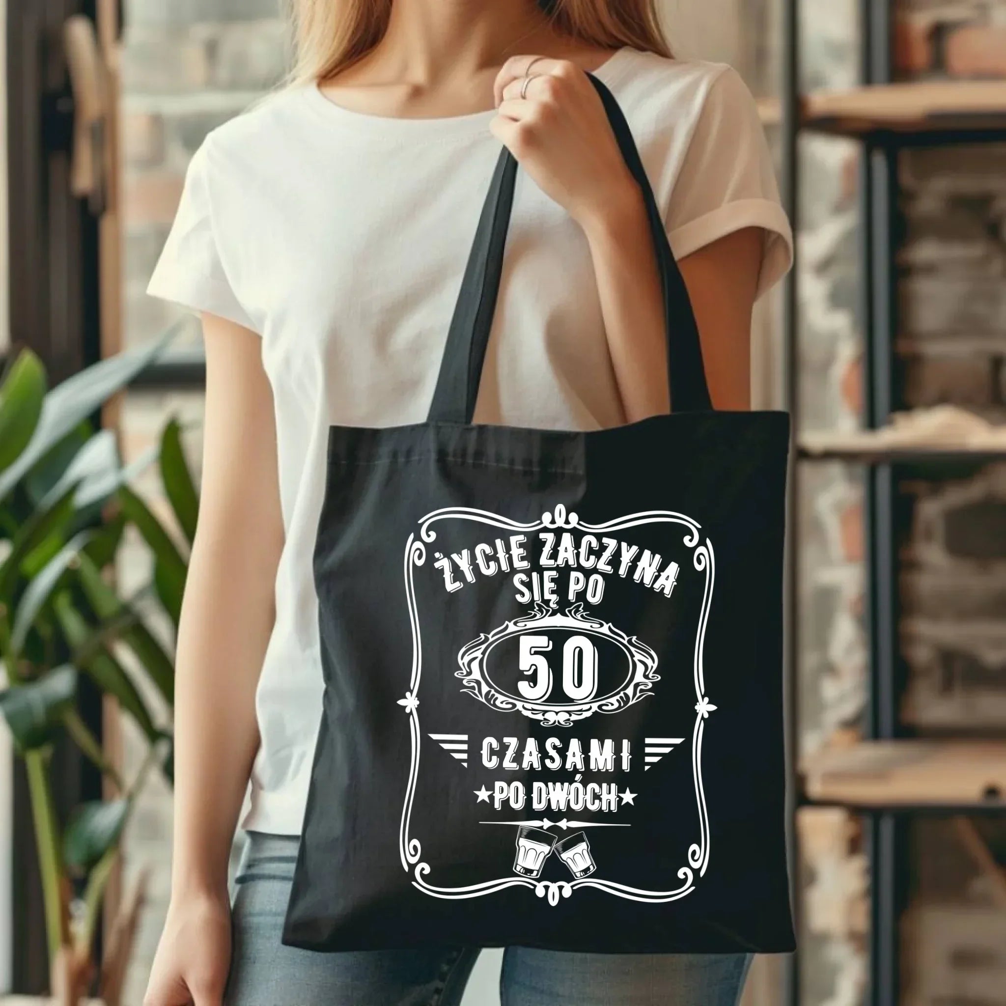 Życie zaczyna się po 50 | Torba prezent na 50 urodziny U12 - StoryCups.pl