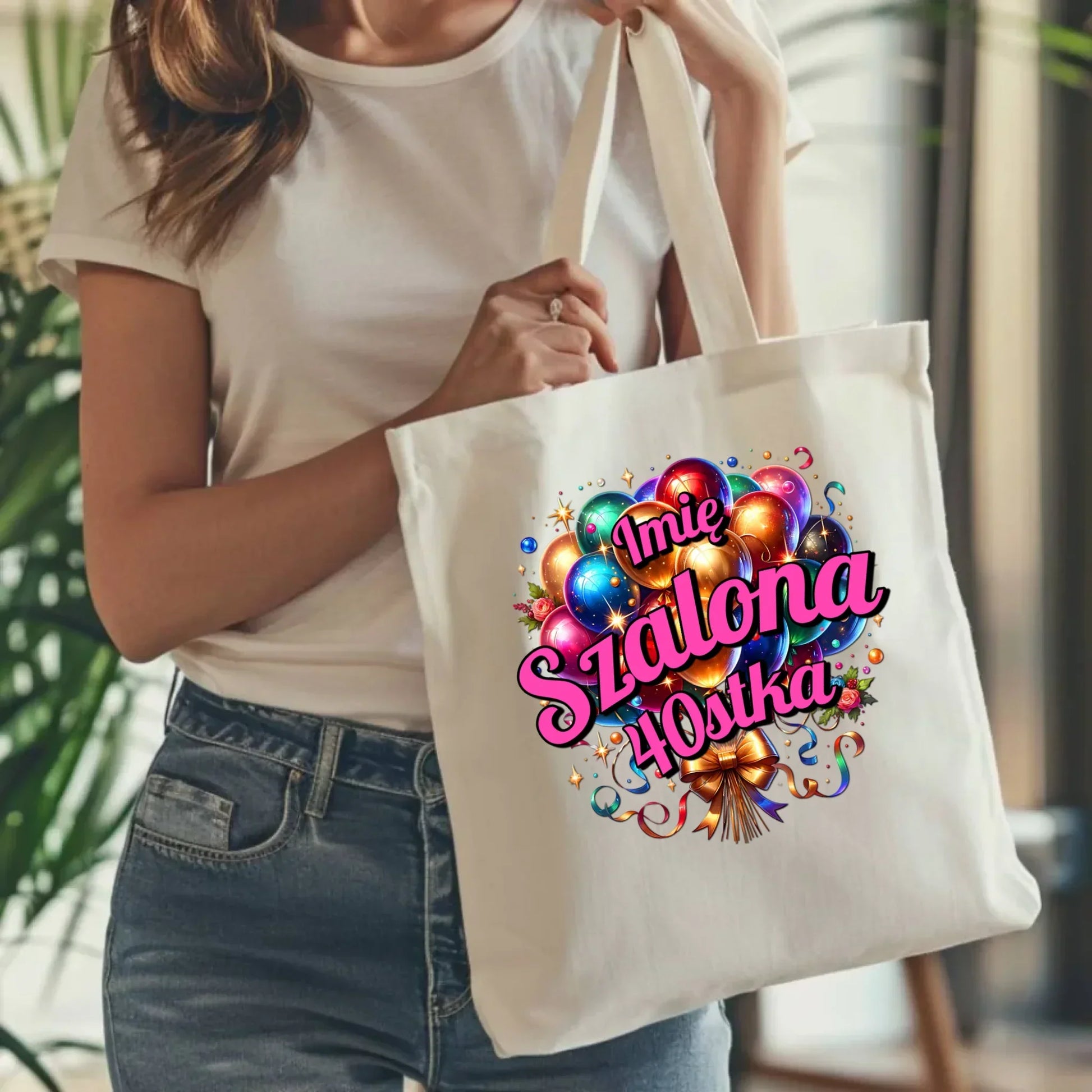 Szalona 40stka - personalizacja | Torba prezent na urodziny U14 - StoryCups.pl