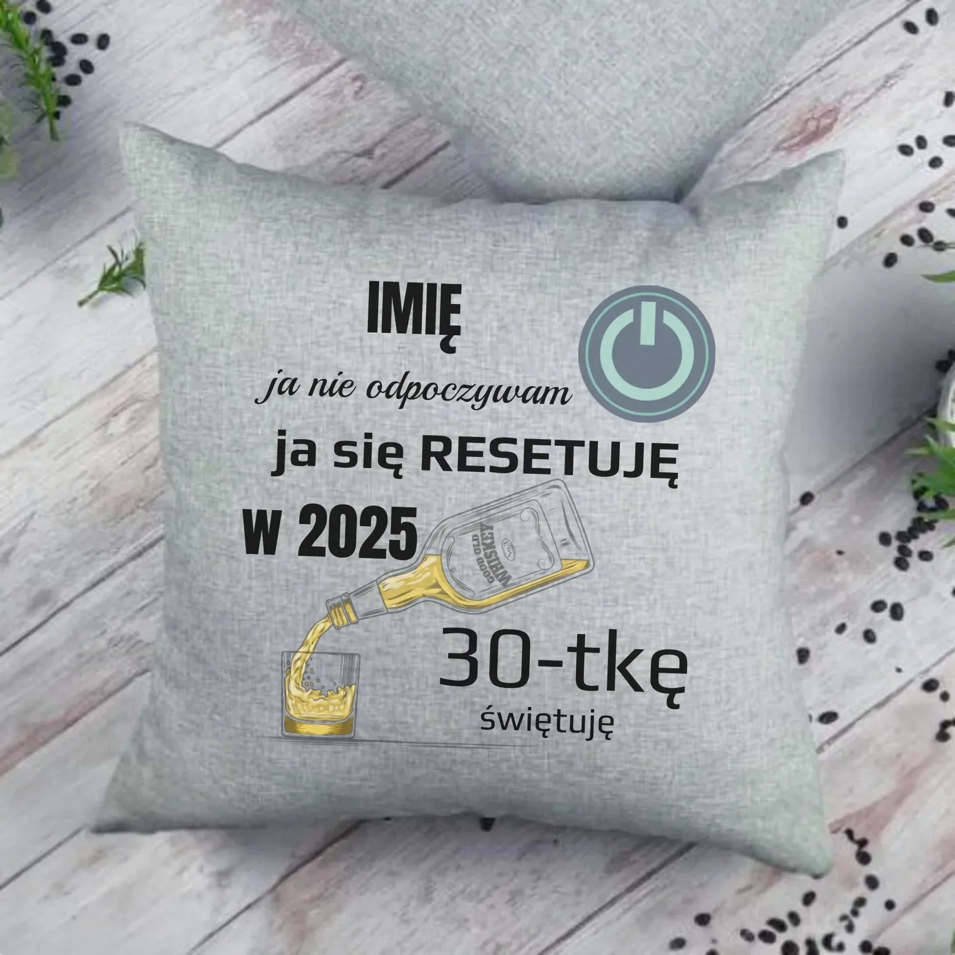 Ja się resetuję | Poduszka na urodziny U19 - StoryCups.pl