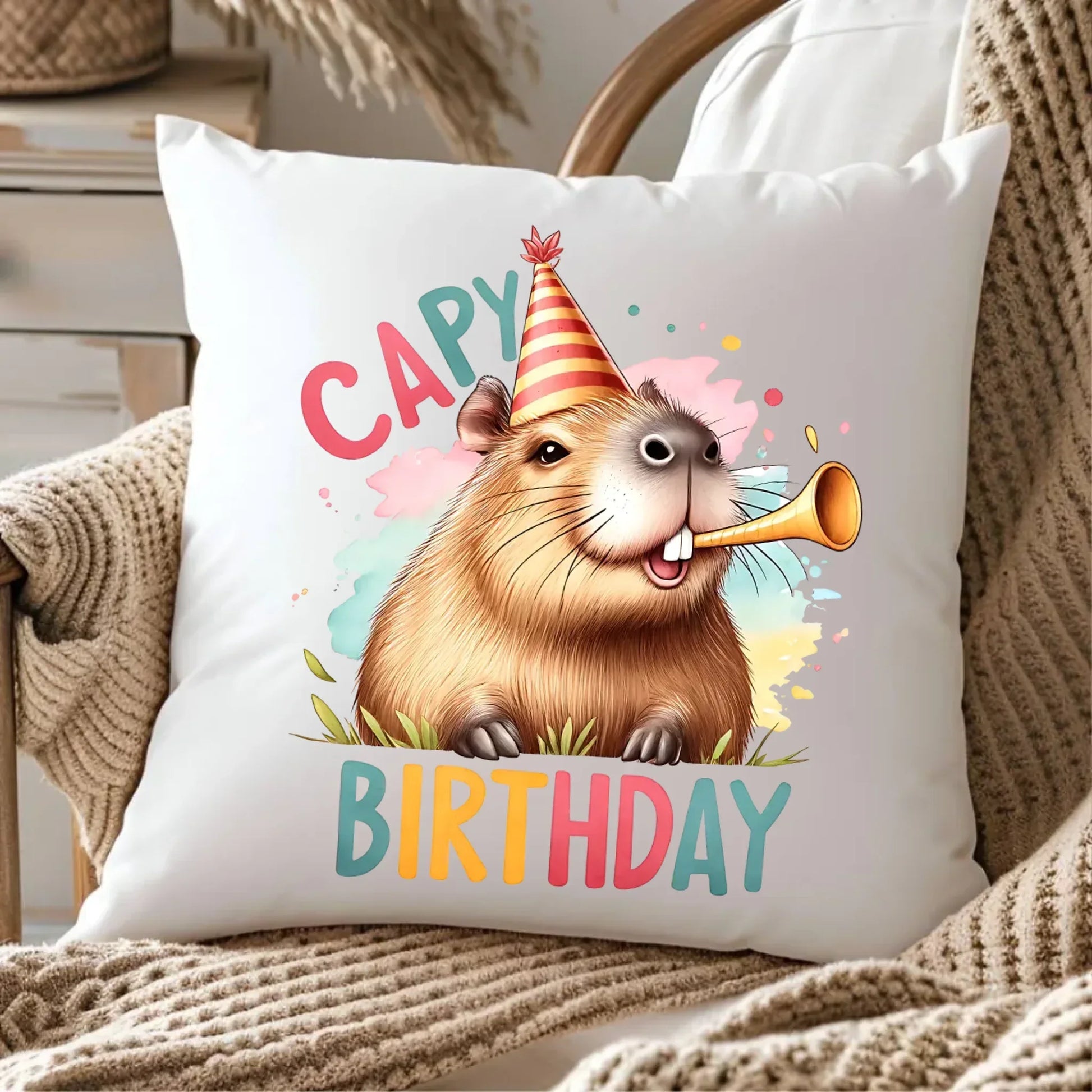 Capy Birthday kapibara | Poduszka na urodziny U21 - StoryCups.pl