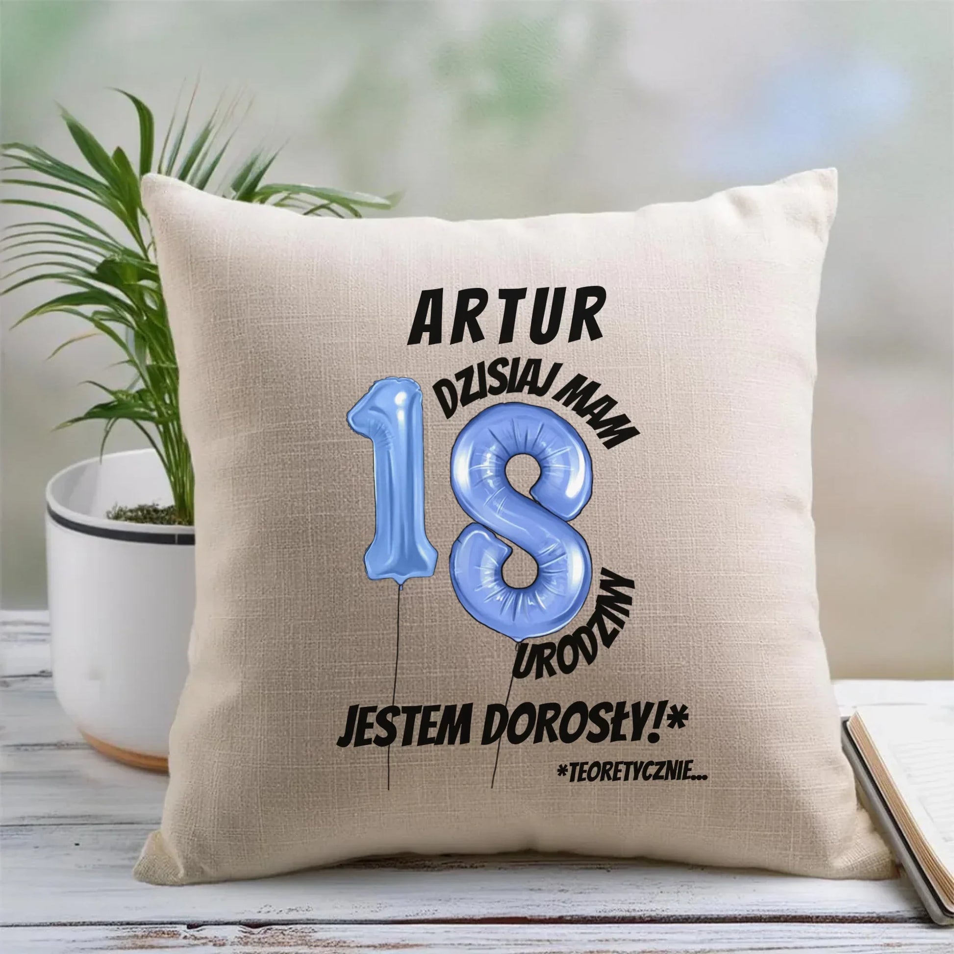 Dzisiaj mam 18. urodziny | Poduszka prezent na osiemnastkę U27 - StoryCups.pl