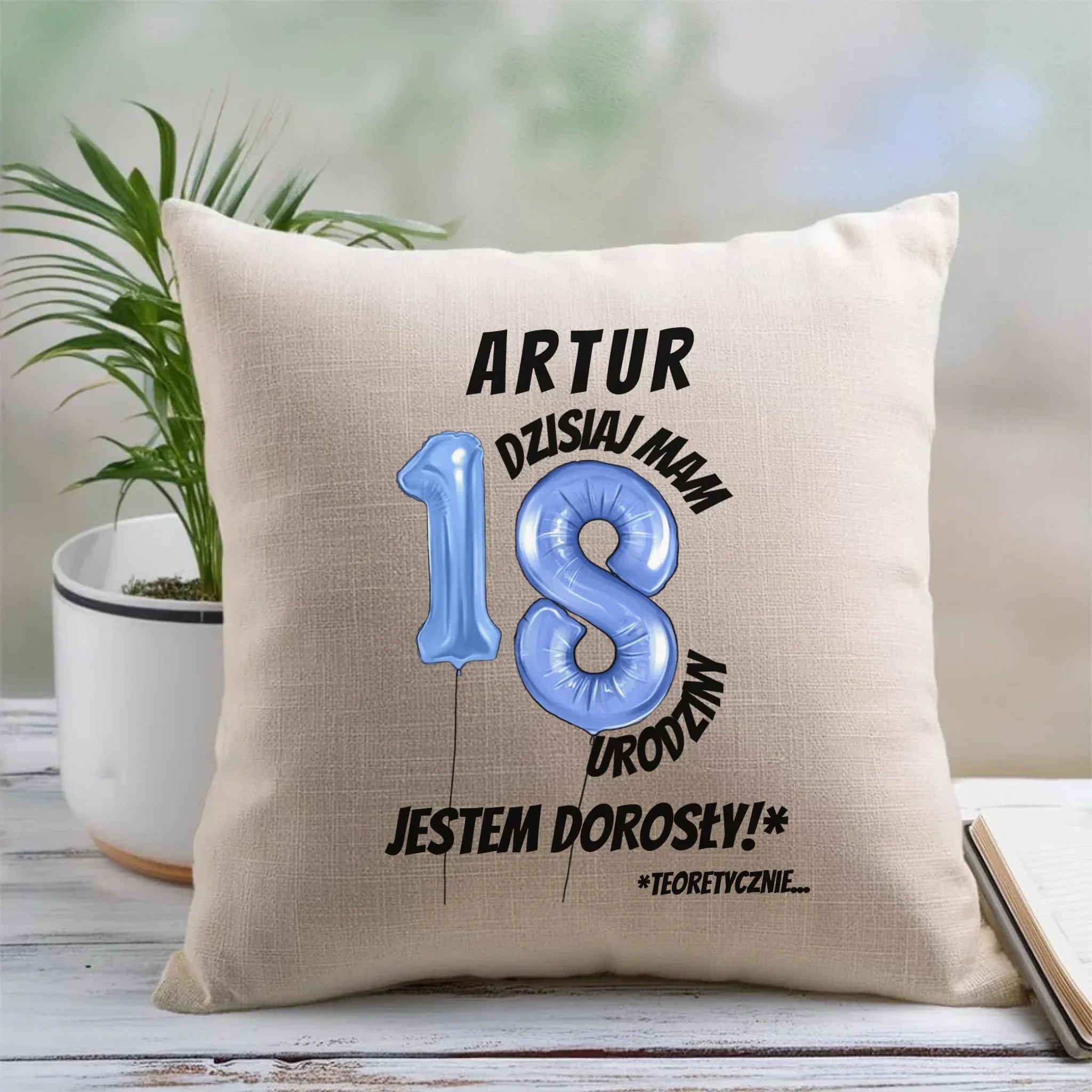 Dzisiaj mam 18. urodziny | Poduszka prezent na osiemnastkę U27 - StoryCups.pl