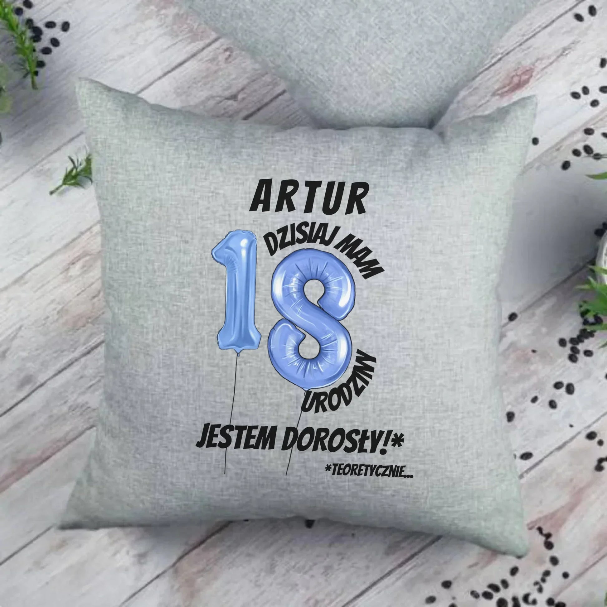 Dzisiaj mam 18. urodziny | Poduszka prezent na osiemnastkę U27 - StoryCups.pl