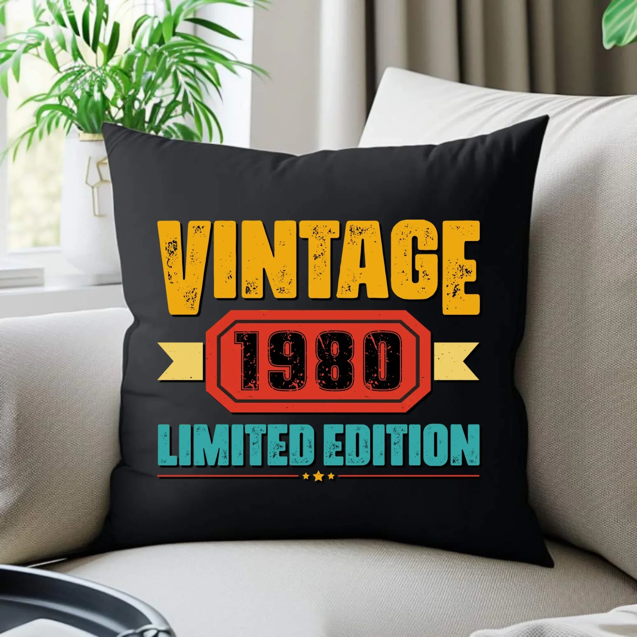 Vintage Limited Edition (data) | Poduszka dekoracyjna na urodziny U29 - StoryCups.pl