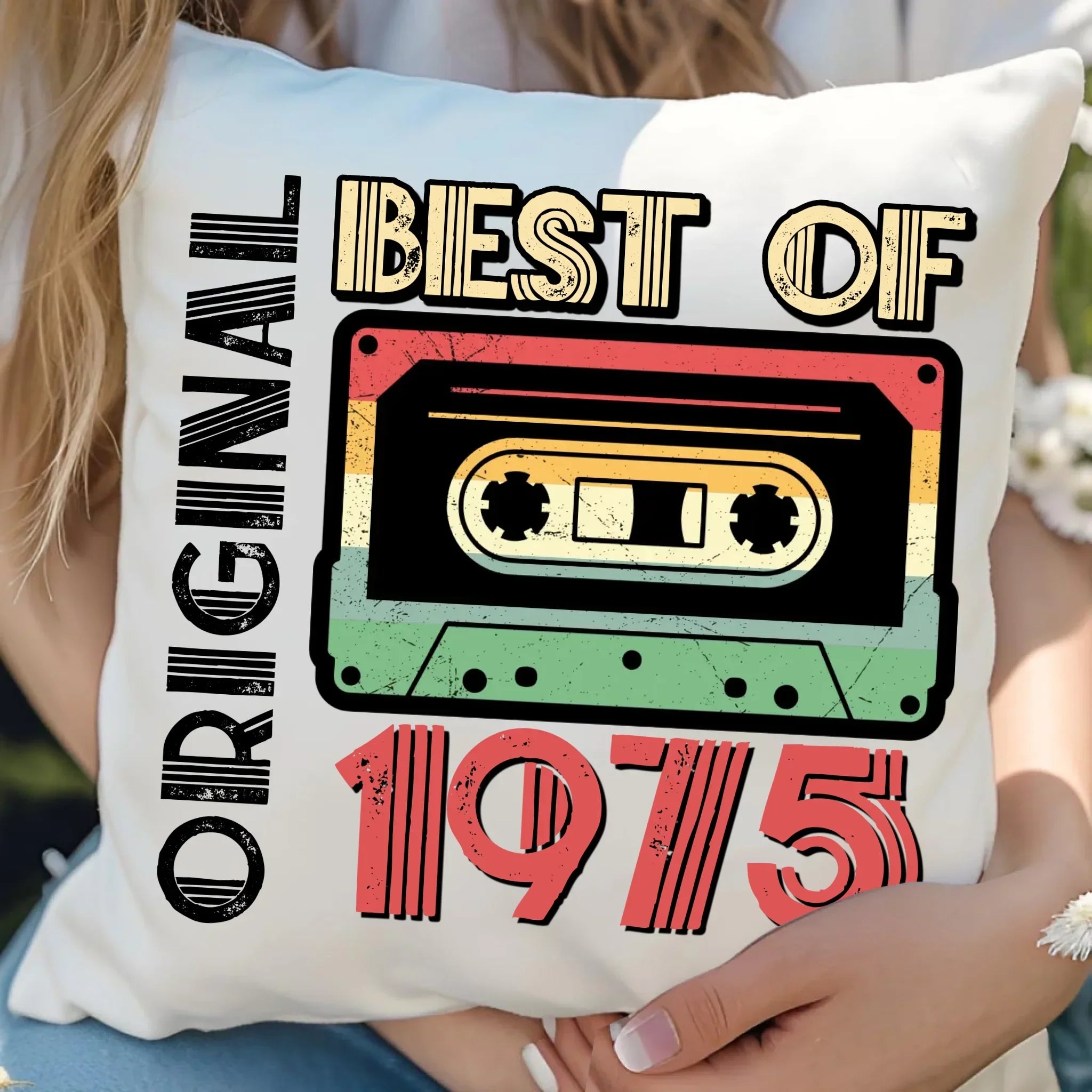 Original 1975 personalizacja | Personalizowana poduszka na urodziny U30 - StoryCups.pl