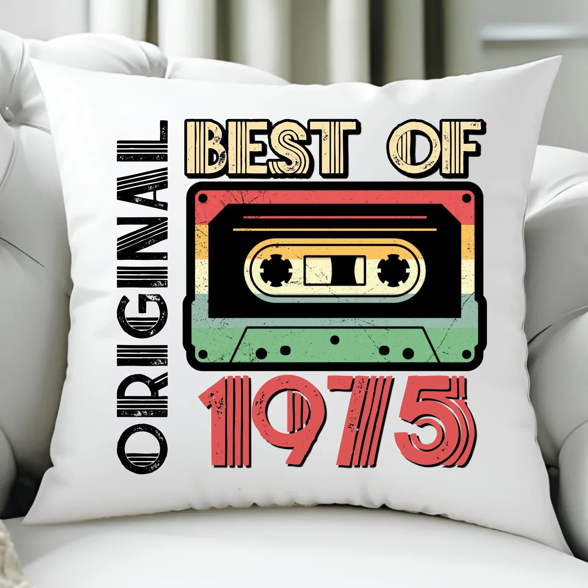 Original 1975 personalizacja | Personalizowana poduszka na urodziny U30 - StoryCups.pl