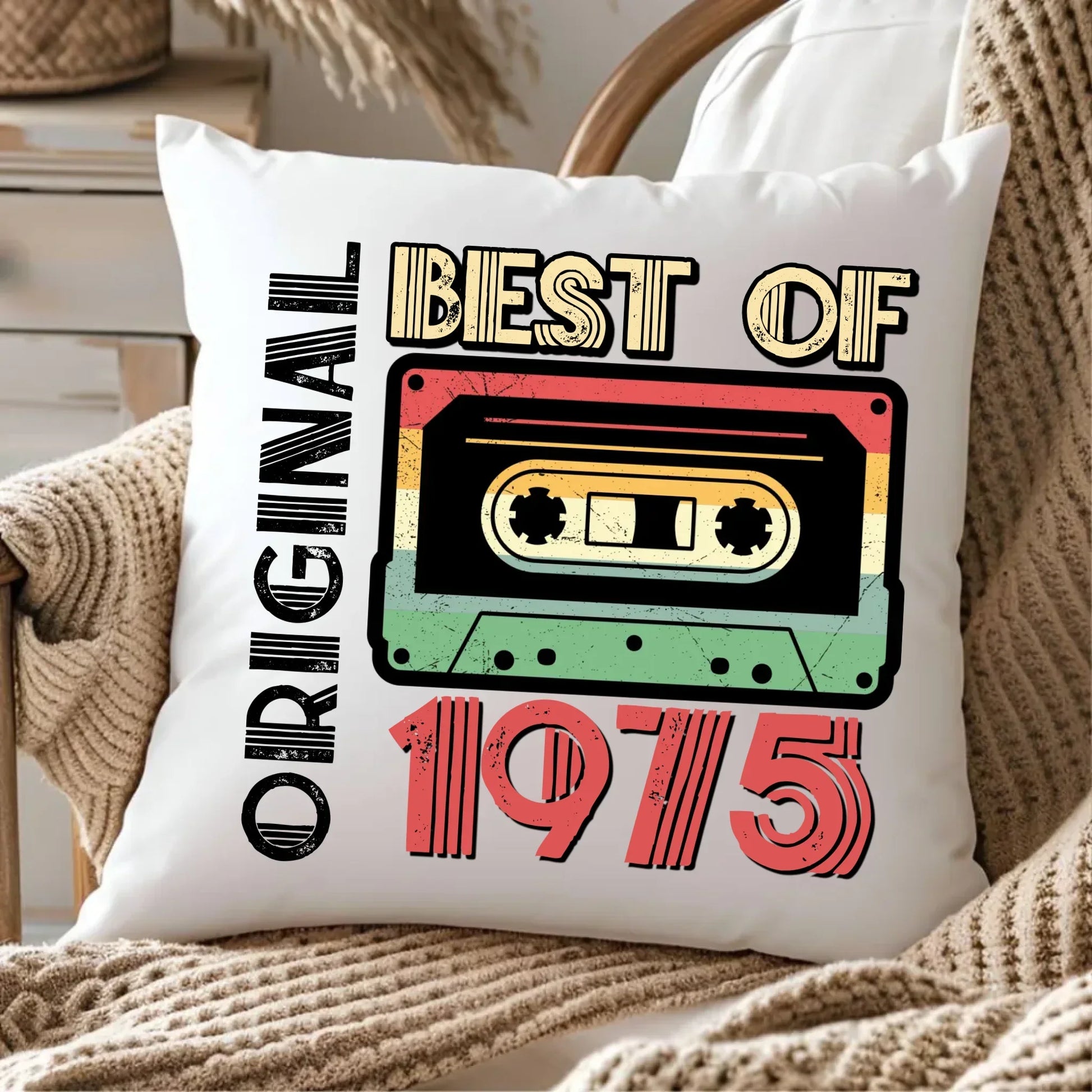 Original 1975 personalizacja | Personalizowana poduszka na urodziny U30 - StoryCups.pl