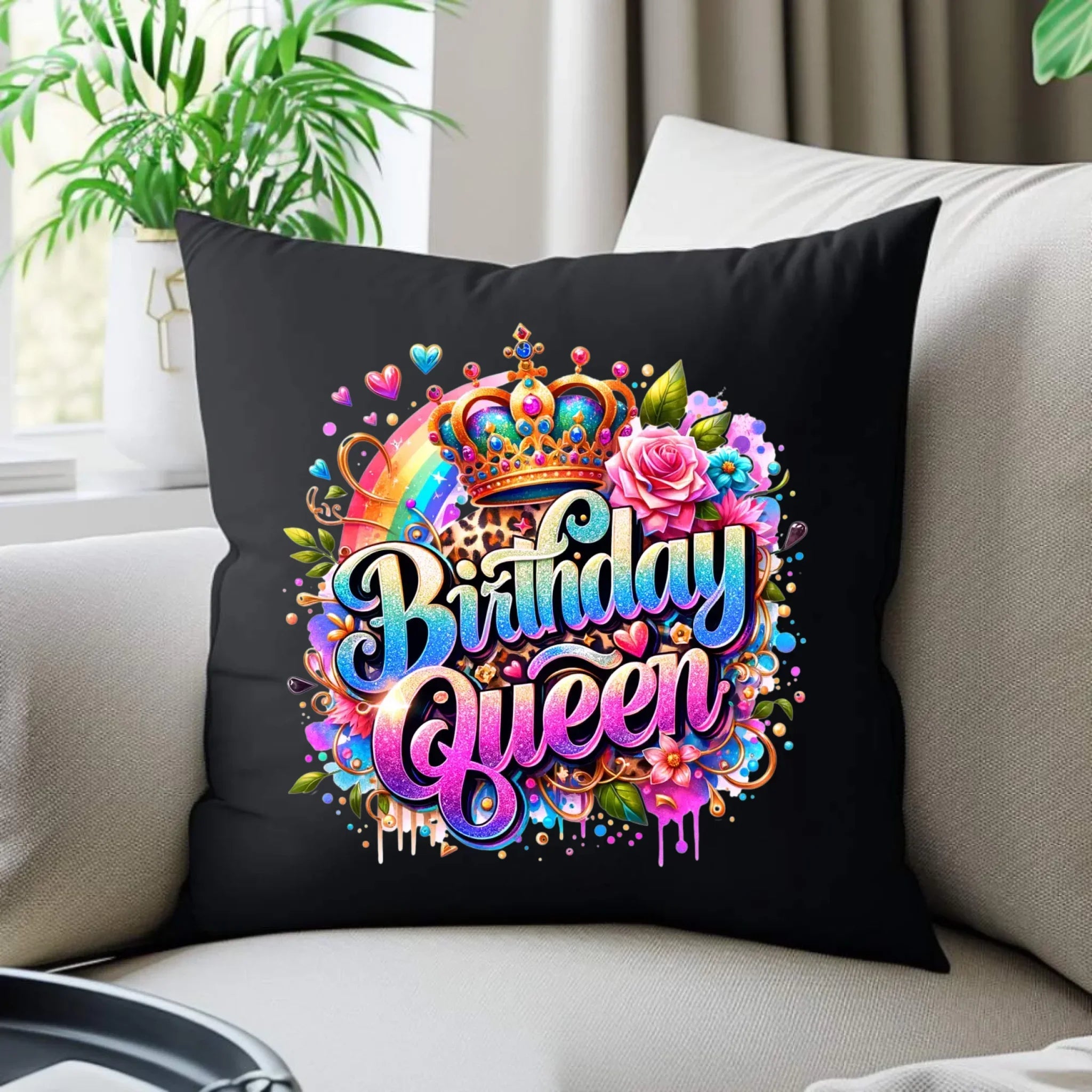 Birthday Queen | Poduszka dekoracyjna na urodziny U32 - StoryCups.pl