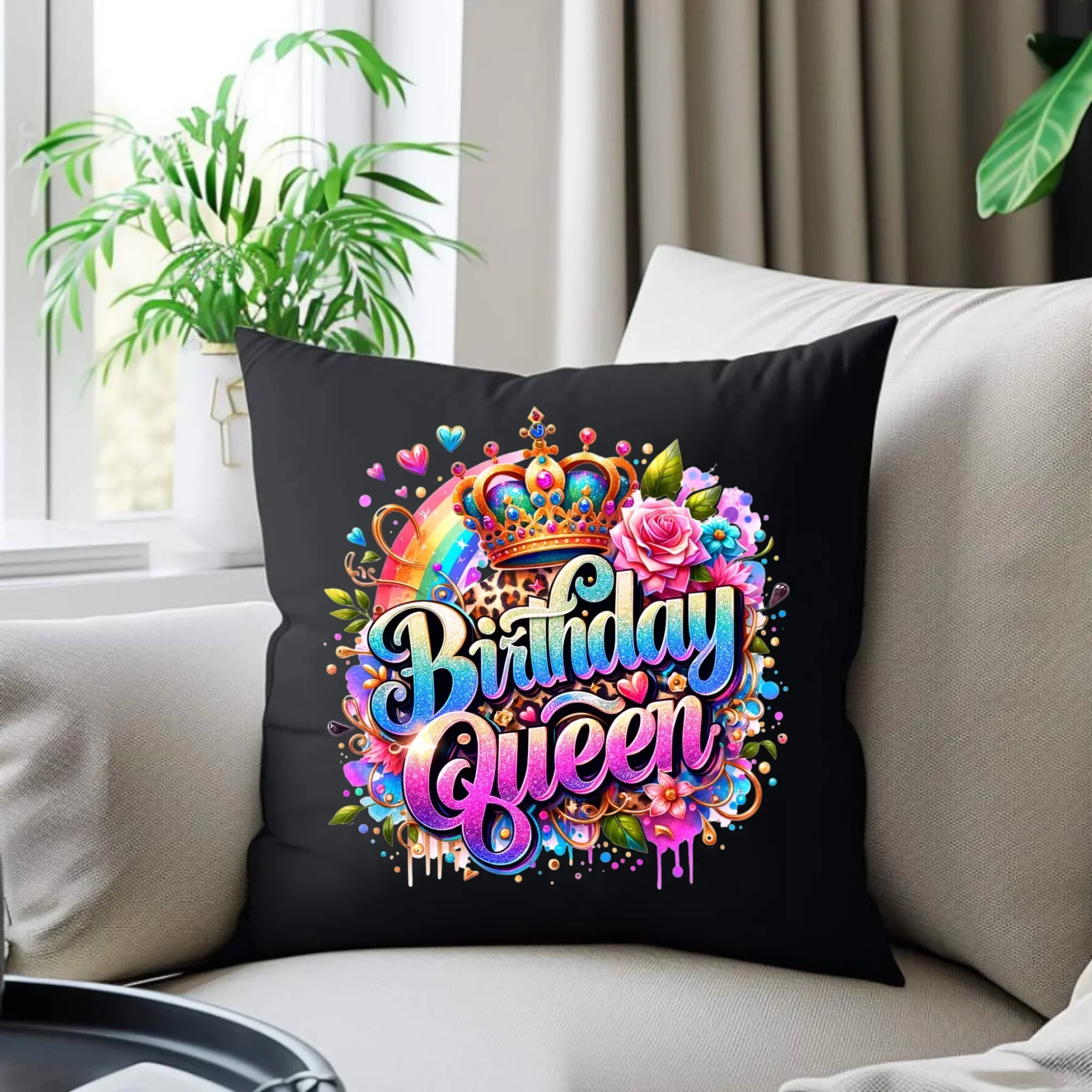 Birthday Queen | Poduszka dekoracyjna na urodziny U32 - StoryCups.pl